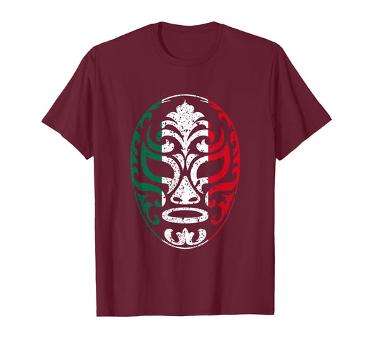 Mexican Wrestling Mask Flag Lucha Libre Wrestler Luchador T-Shirt