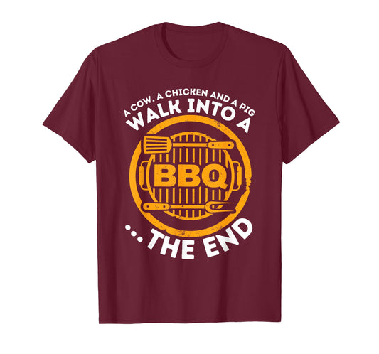 A Pig A Chicken And A Cow - Funny BBQ Smoker Barbecue Grill T-Shirt