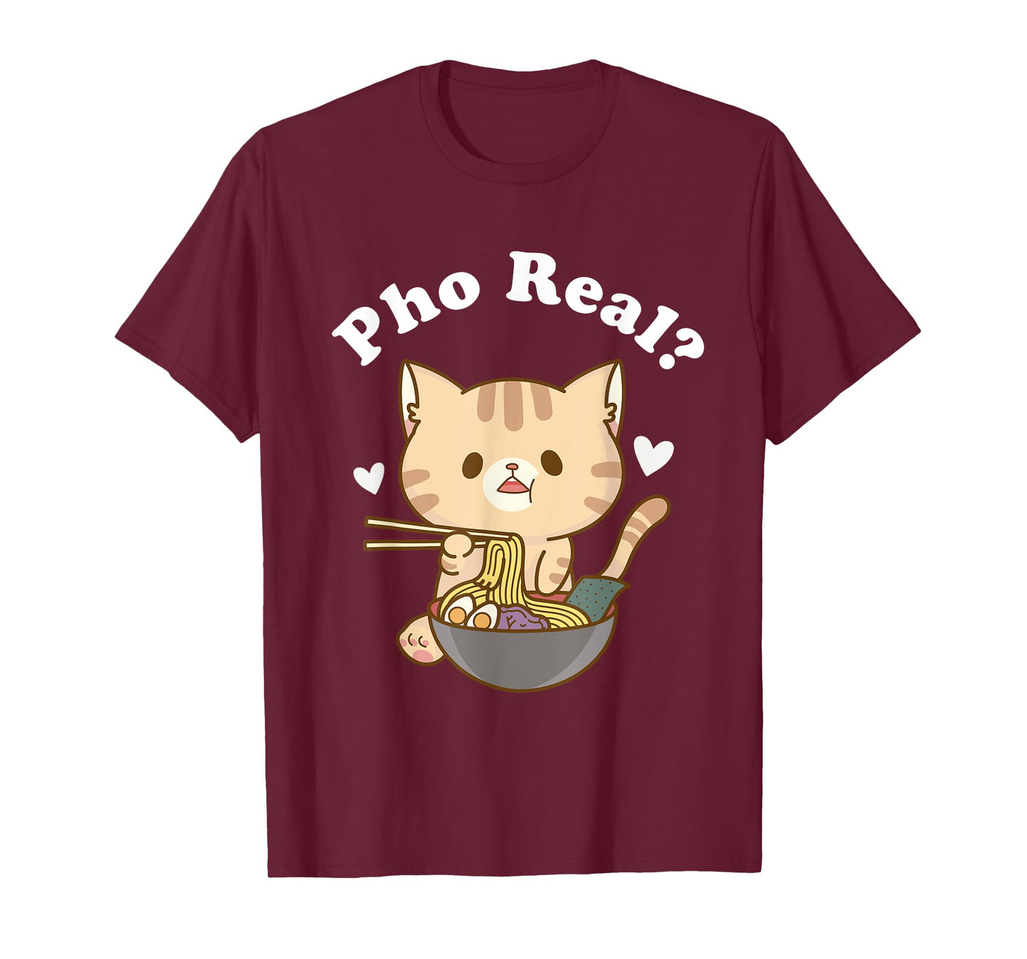 Pho Real Cat Vietnamese Noodle Soup Pho Soup Asian Pho Bowl T-Shirt for Men Women Girls Kids