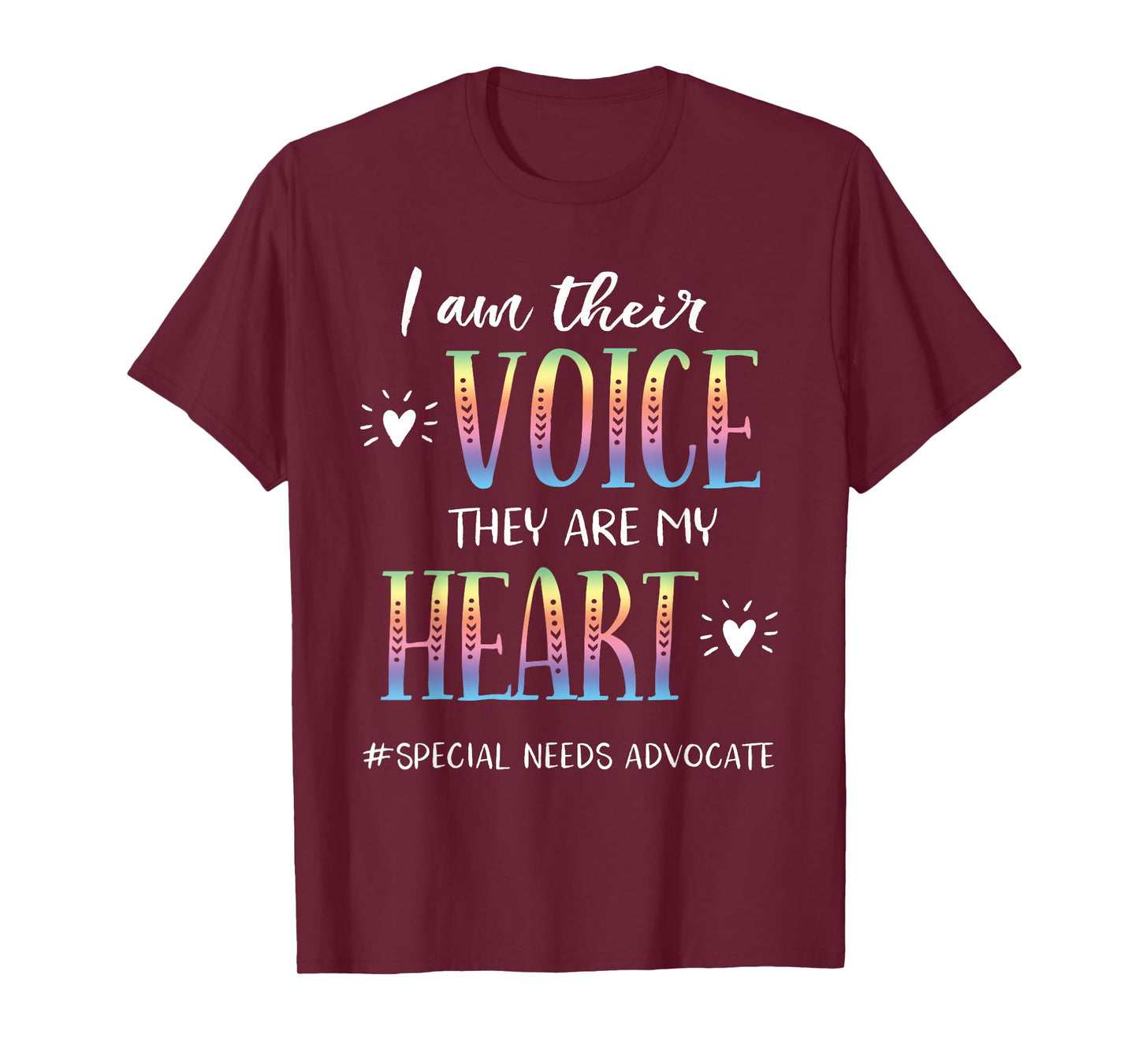 SPED Teacher Special Needs Advocate Gift I Am Their Voice T-Shirt for Men Women
