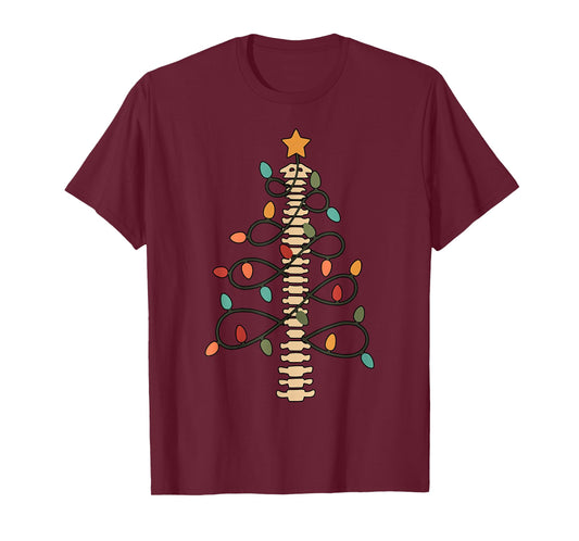 Chiropractor Doctor Christmas Lights Chiropractic Assistant T-Shirt