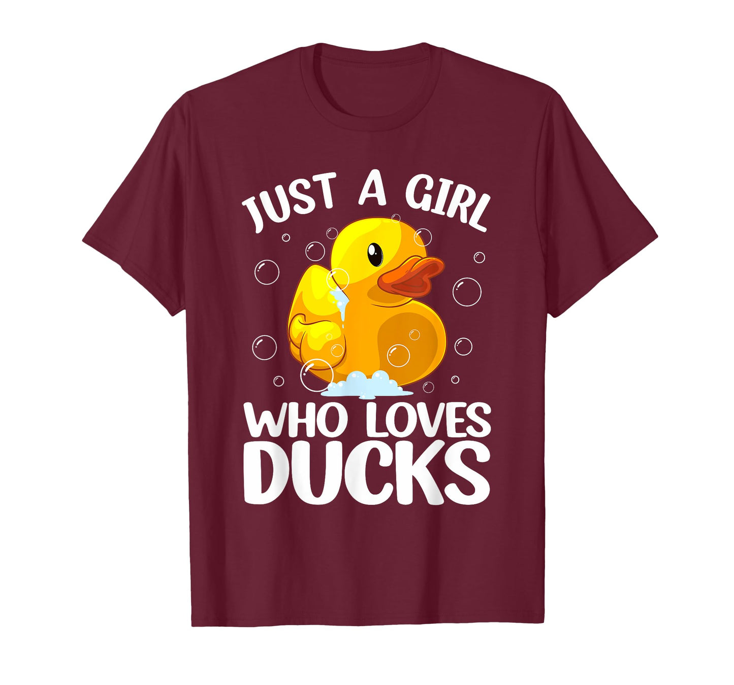 Cute Duck Art For Girls Women Kids Youth Rubber Duck Lover T-Shirt