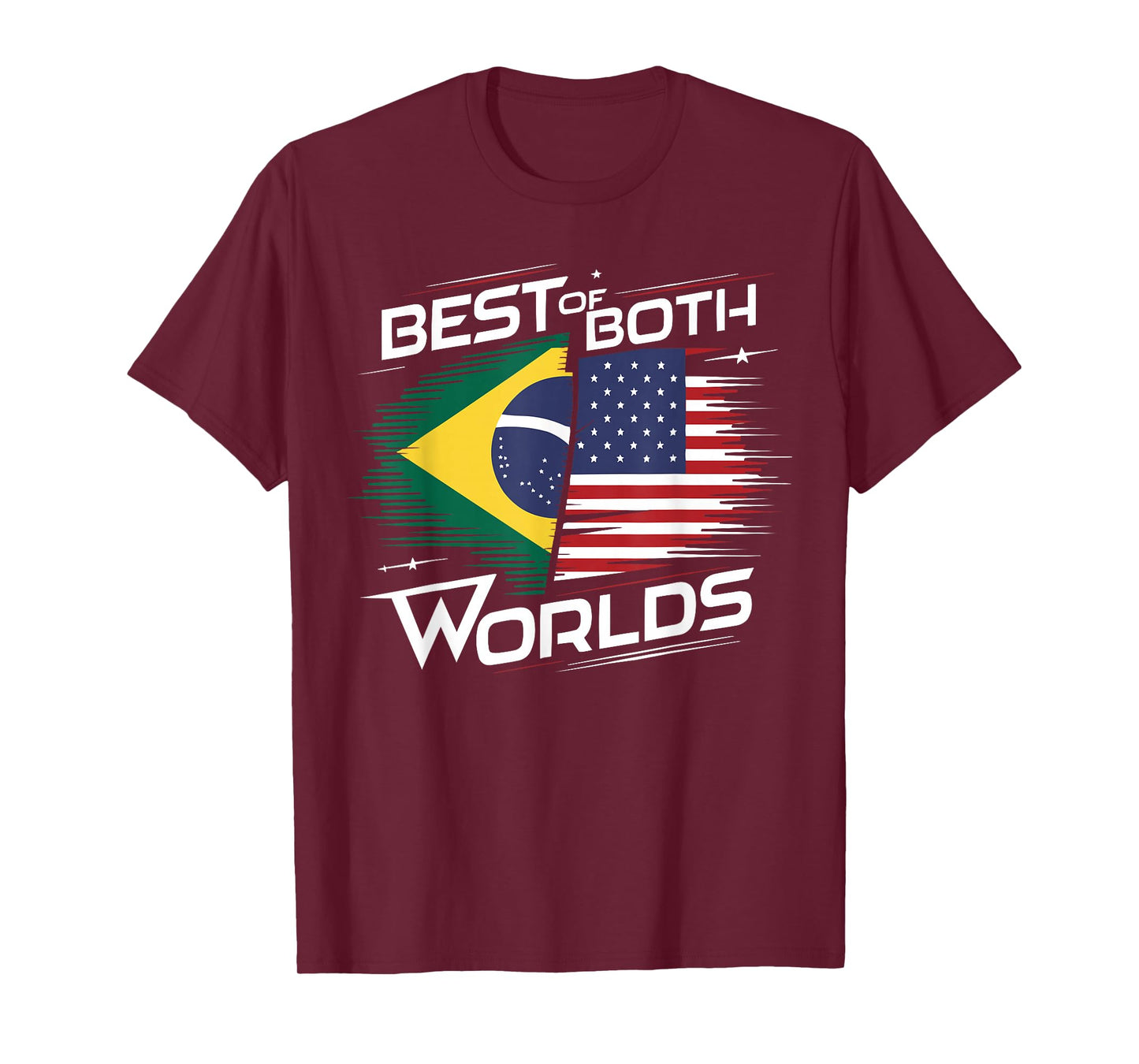 Half Brazilian Half American USA Flag Brazil America T-Shirt