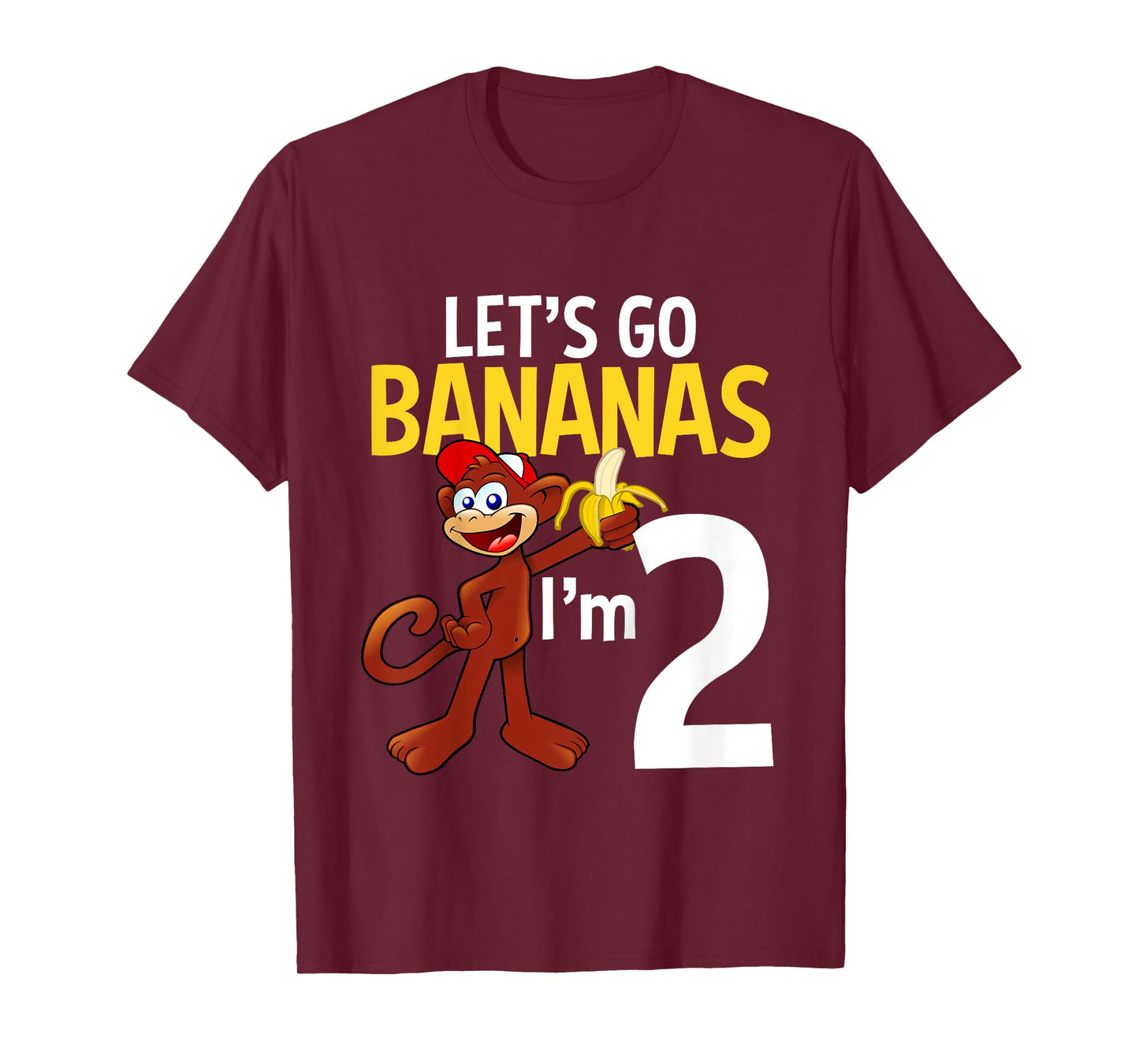 2 Year Old Monkey Birthday Party Zoo Animal Theme 2nd Gift T-Shirt