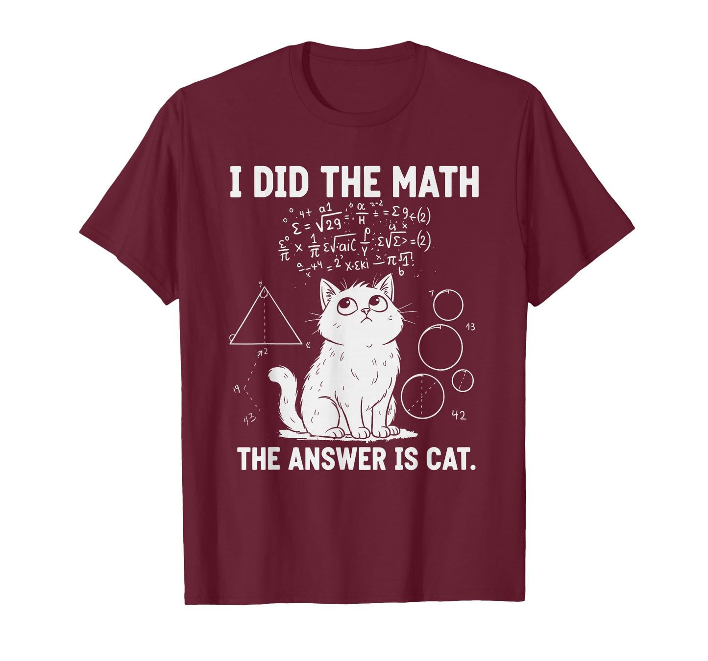 I Did The Math The Answer is Cat Funny T-Shirt