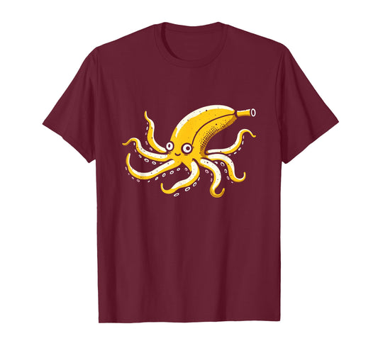 Bananacle Banana Tentacles - Funny Banana Squid Octopus Pun T-Shirt