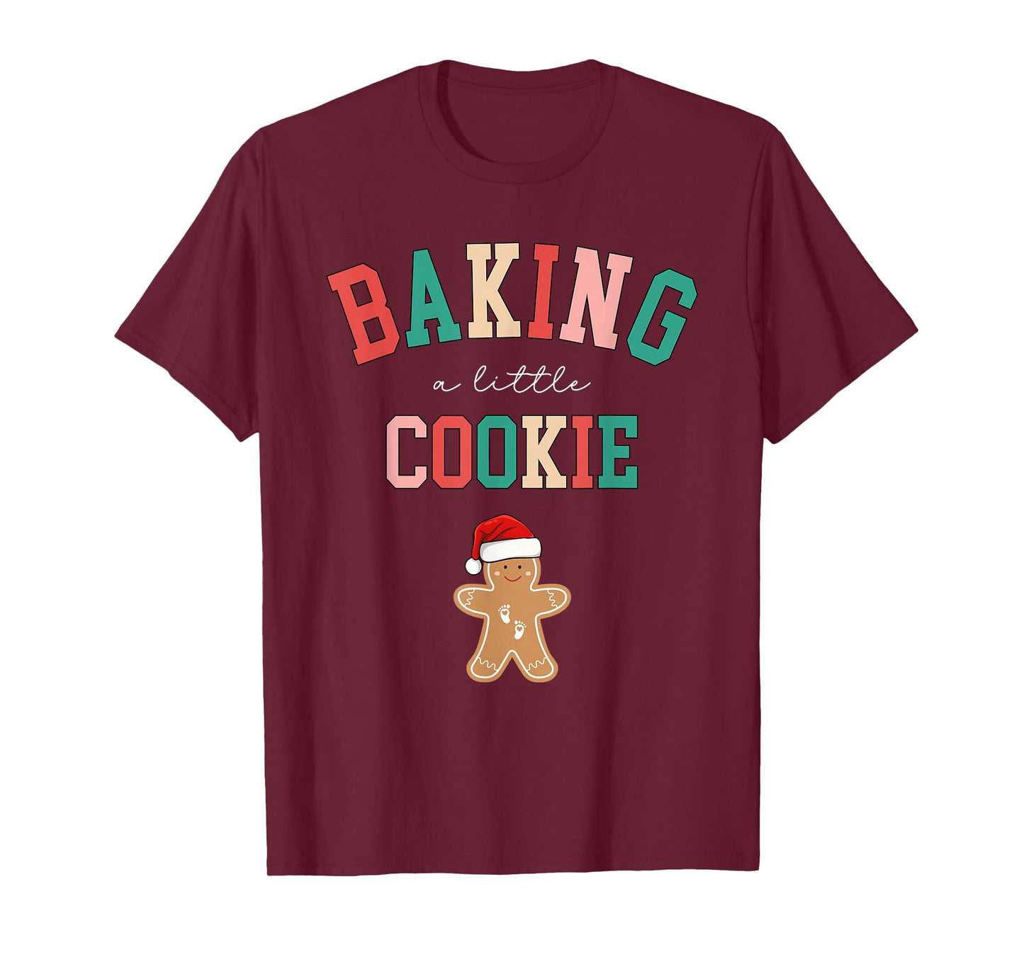 Baking A Little Cookie Cute Christmas Pregnancy Announcement T-Shirt