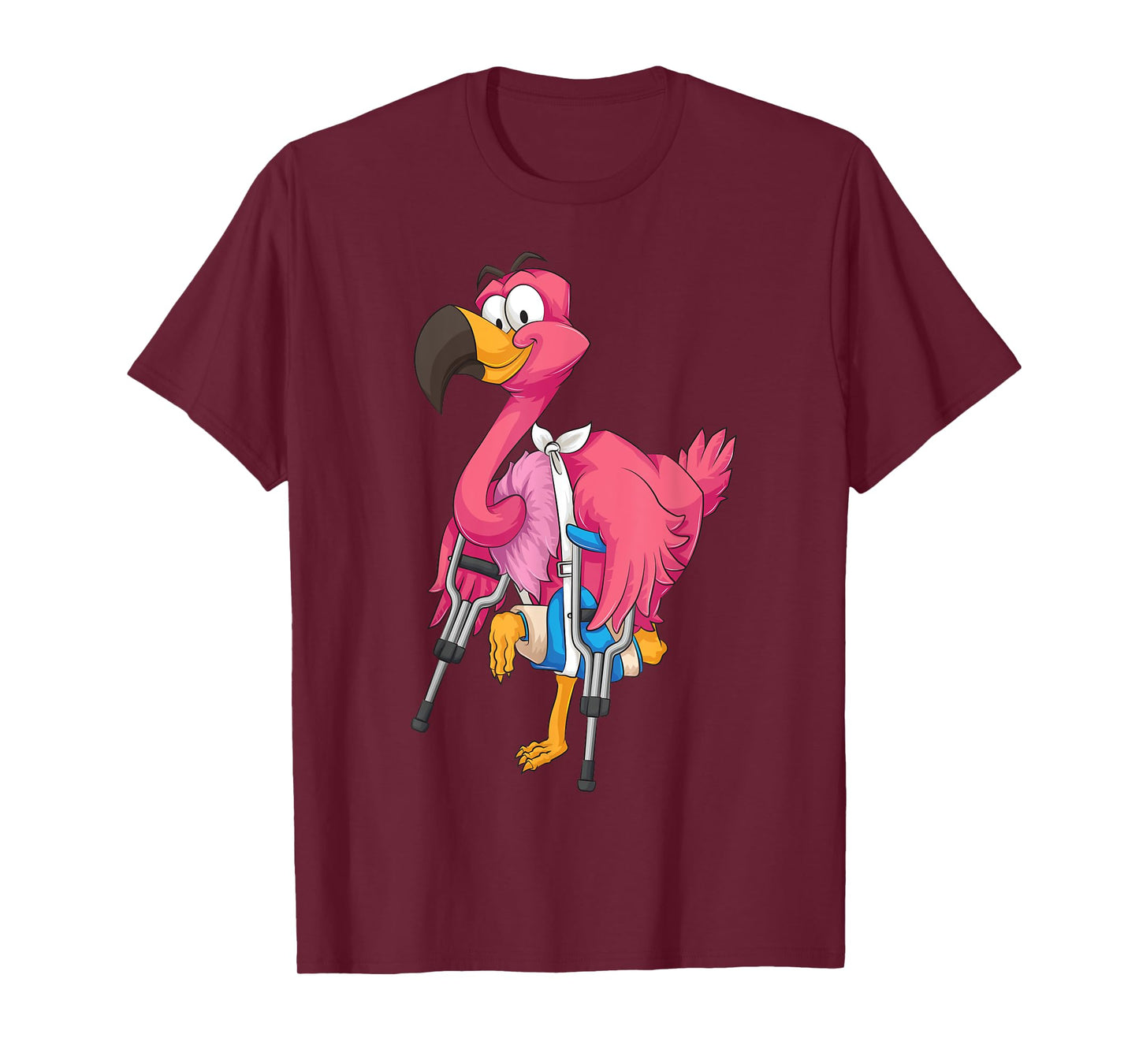 Cool Broken Leg Flamingo | Funny Fractured Shorebird Gift T-Shirt