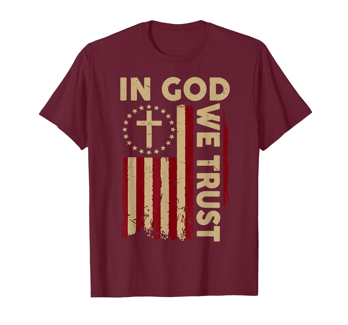 Men In God We Trust 4th July Christian Son Toddler Patriotic T-Shirt