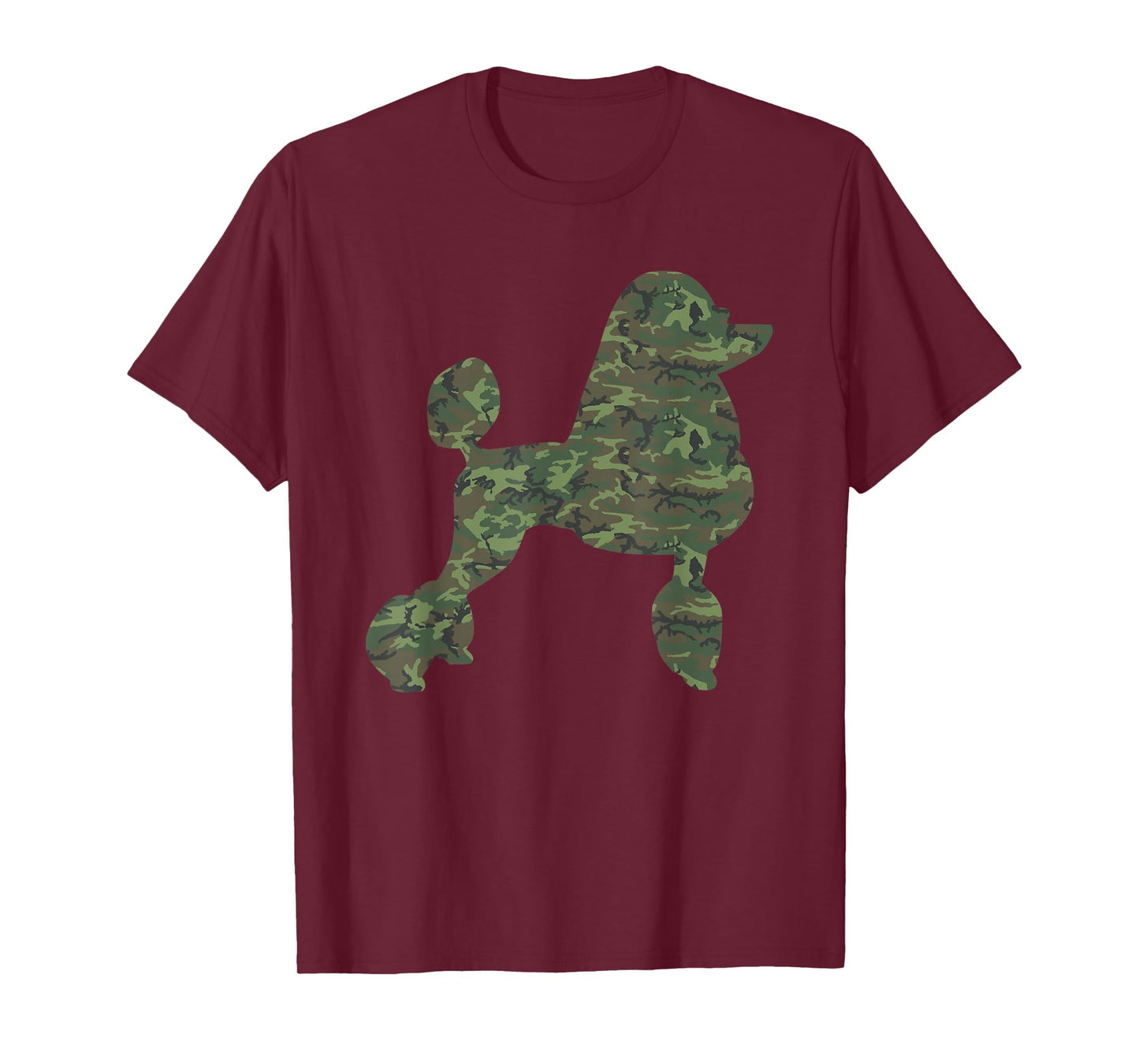 Military Poodle Camo Print US Dog Animal Veteran Men Gift T-Shirt