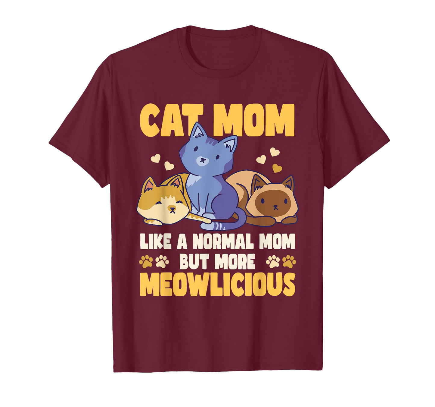 Funny Cat for Women Meowlicious Cat Mom T-Shirt