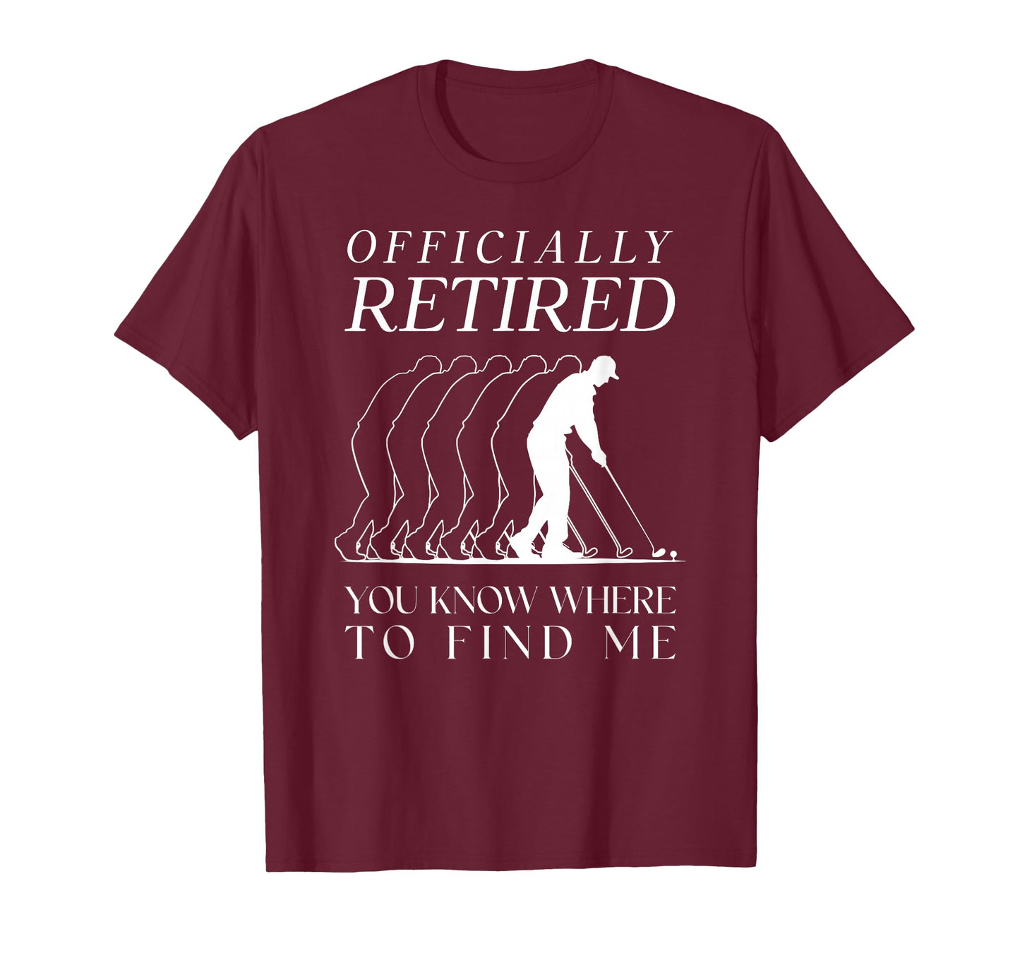 Funny Golf Officially Retired Golfer Golfing Retirement Plan T-Shirt