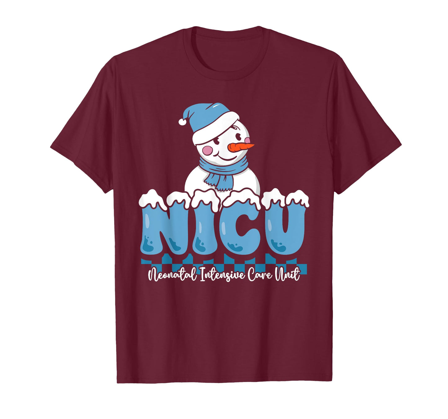 Christmas NICU Snowman Neonatal ICU Nurse Squad Nursing Gift T-Shirt