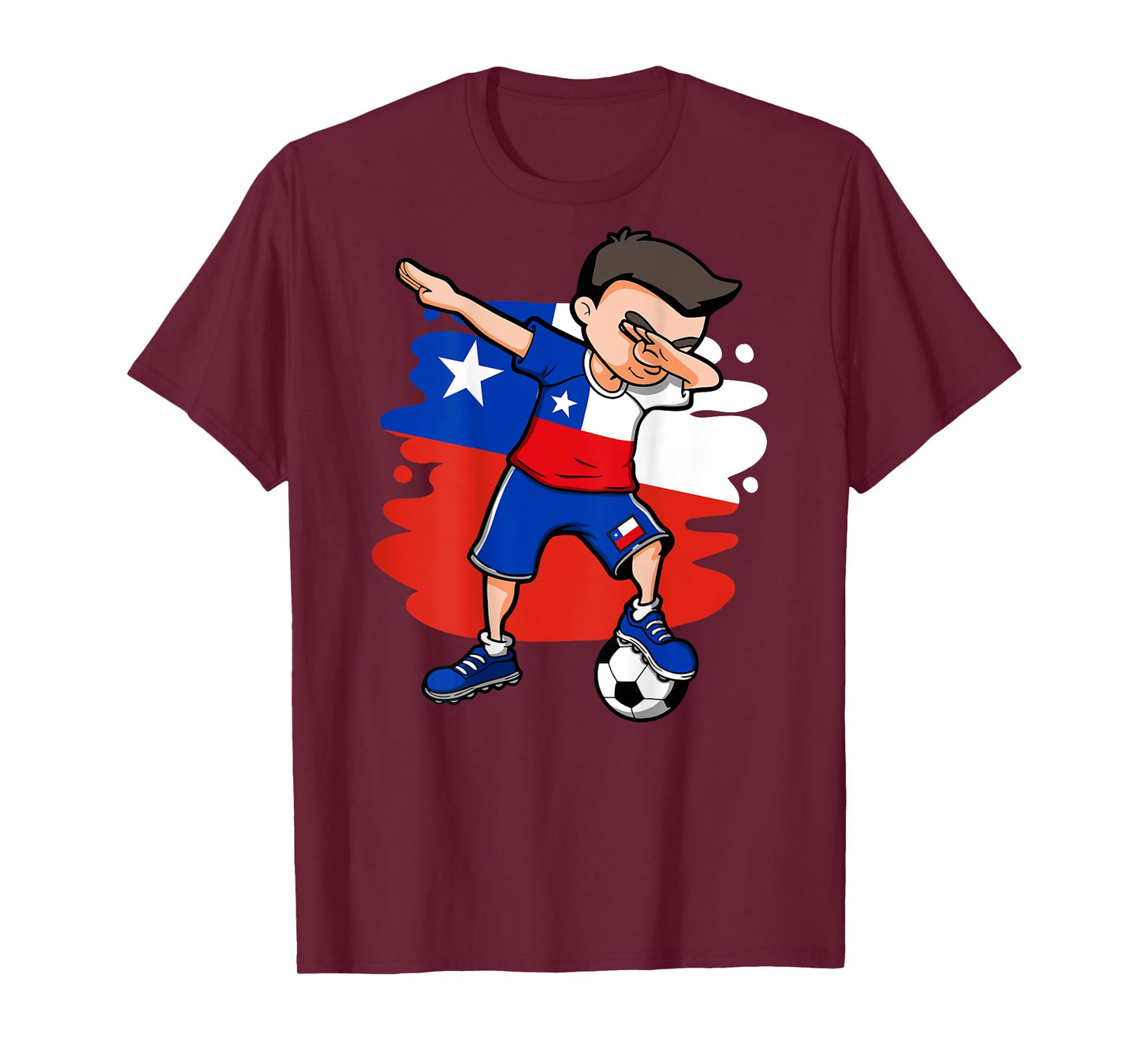 Dabbing Soccer Boy - Chile Jersey Chilean Football Lovers T-Shirt