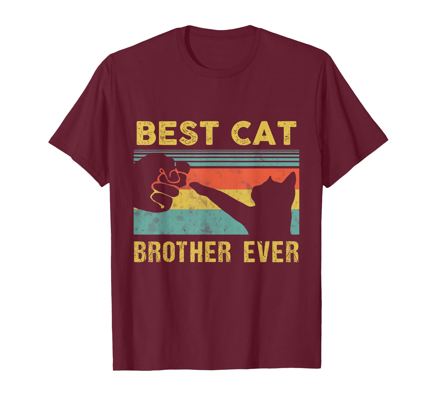 Best Cat Brother Ever Vintage Cats Happy Father's Day T-Shirt