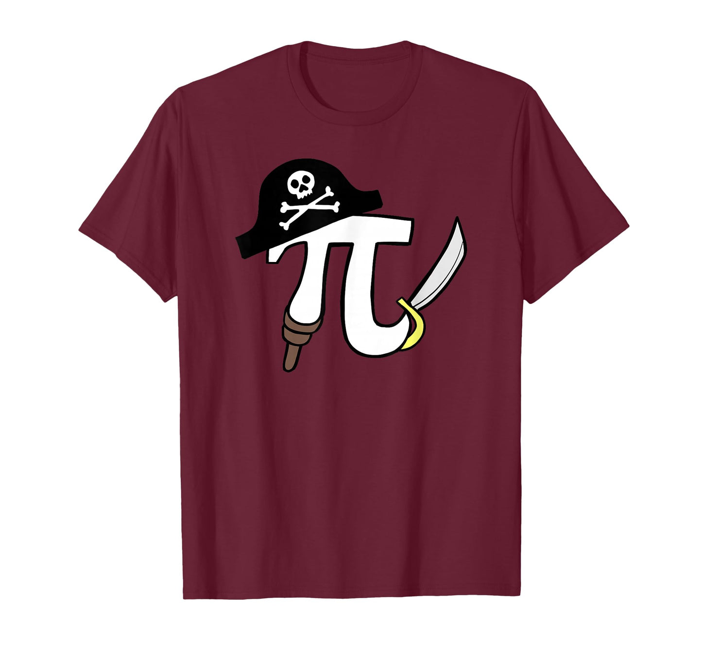 Pirate Pi Funny Pirate Pi Math Pi Pun T-Shirt