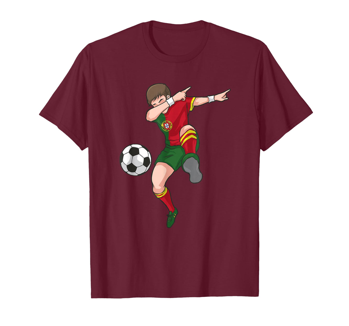 Dabbing Soccer Boy Portugal Football Shirt Portuguese Gift T-Shirt