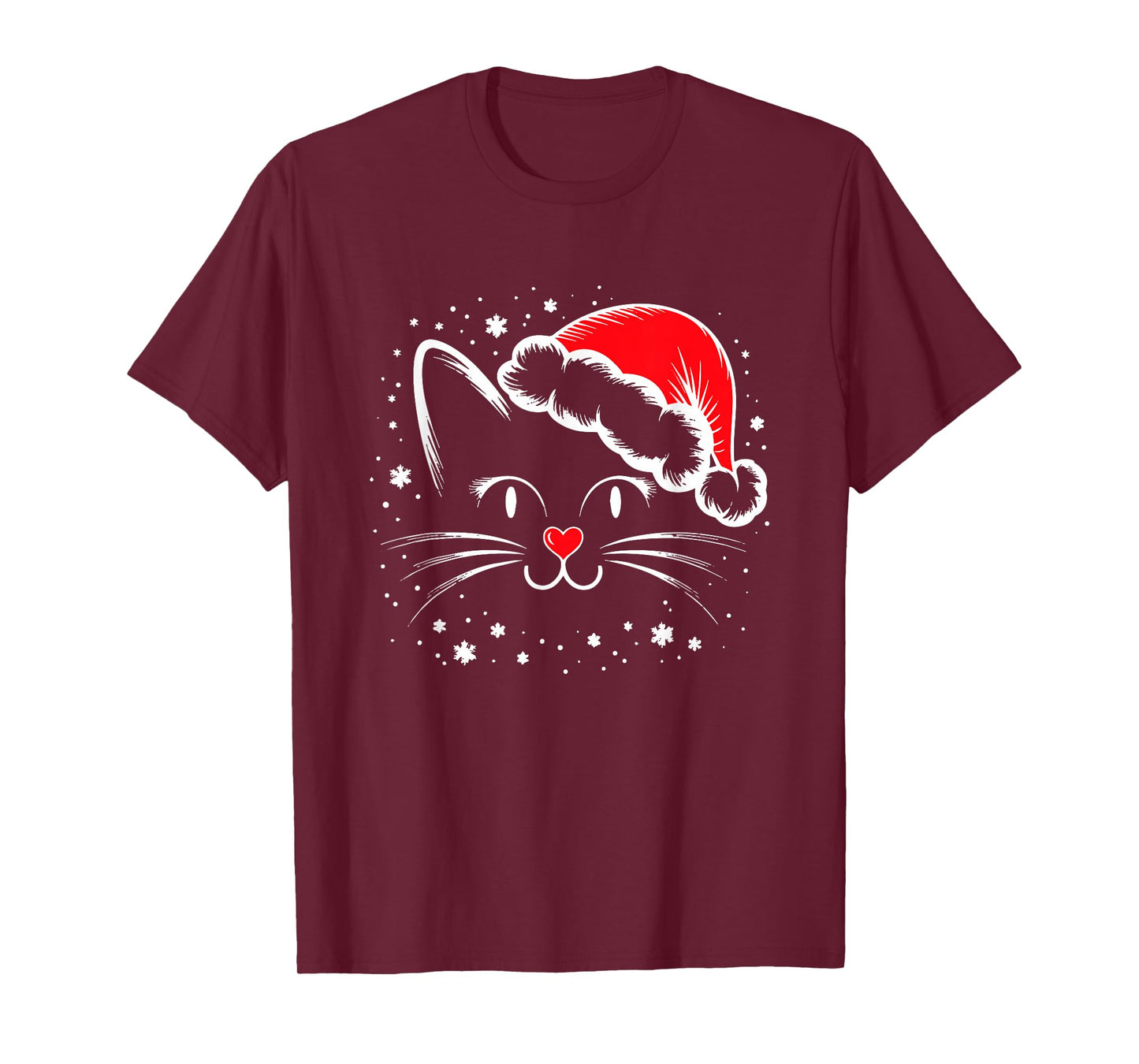 Cute Santa Cat Lover Christmas Men Women Kids T-Shirt