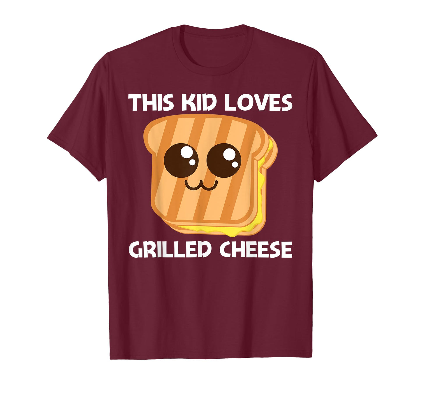 Cute Grilled Cheese Design For Kids Boys Toast Bread Lovers T-Shirt