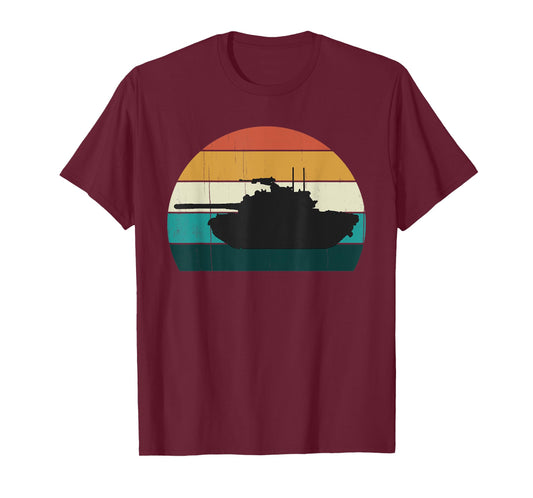 Vintage M48 Patton: Retro Sunset American Medium Battle Tank T-Shirt