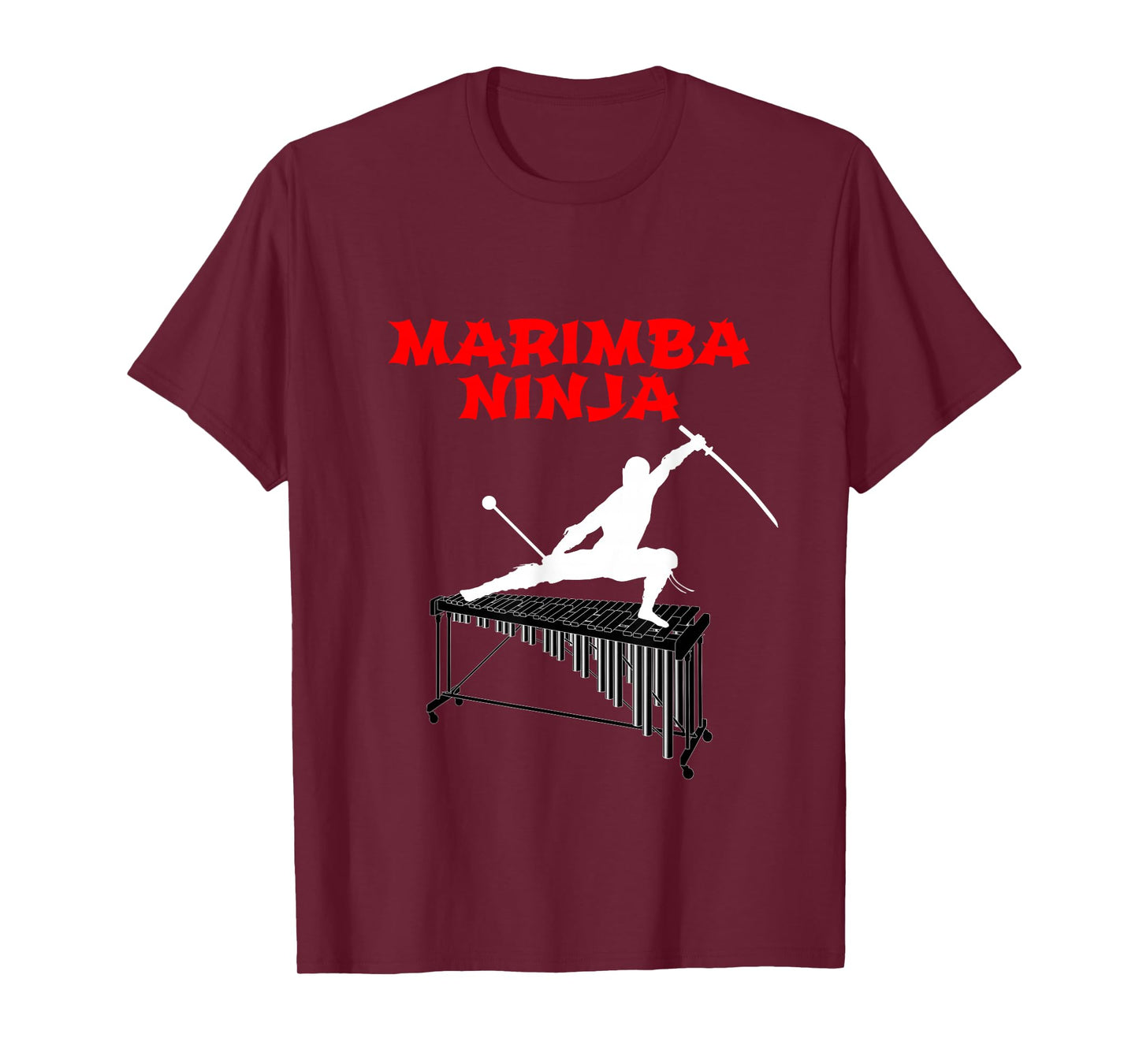 Marimba Ninja Marching Band T-Shirt | Funny Percussion Shirt T-Shirt