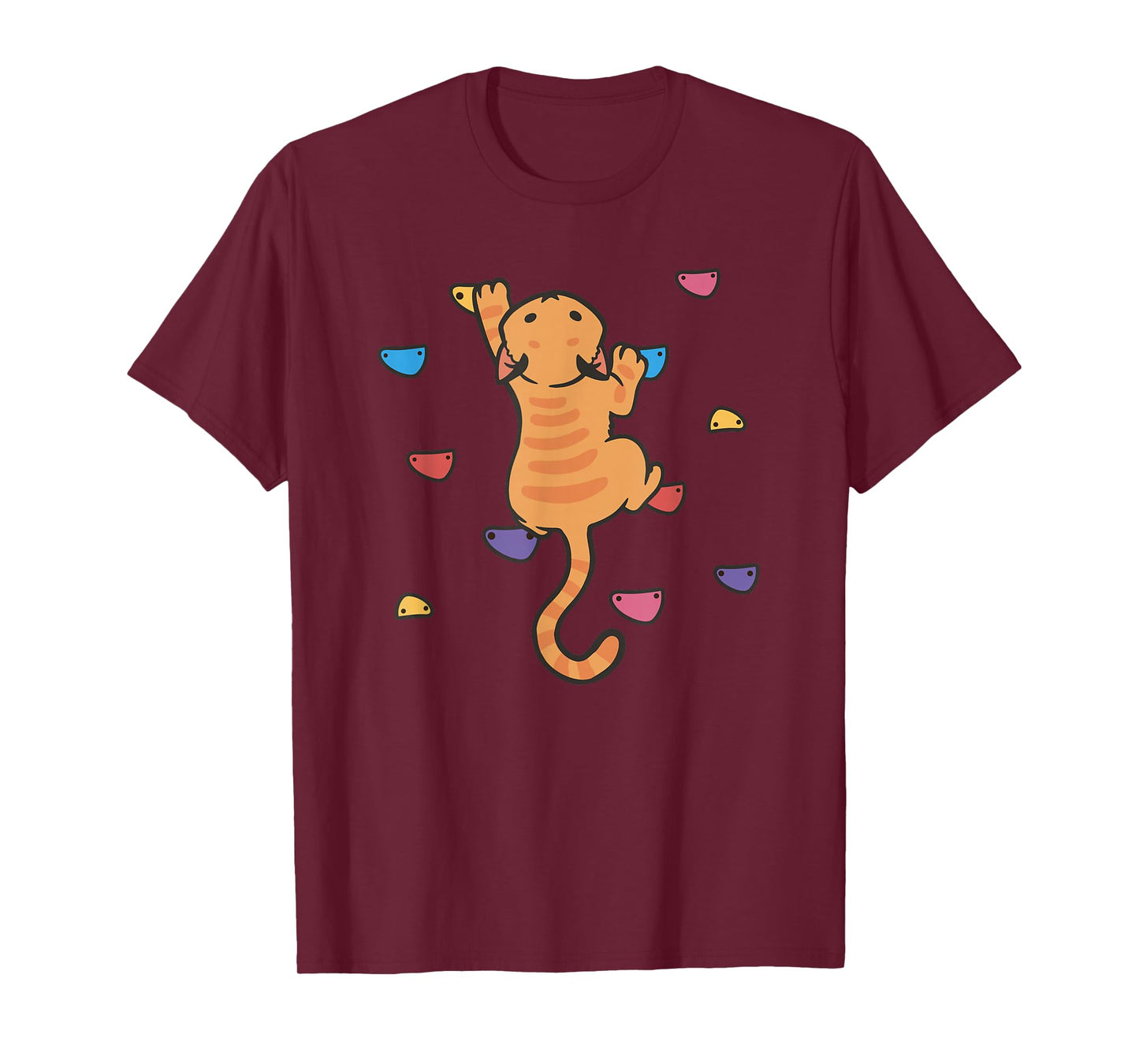 Funny Cat Climber Rock Climbing Cute Bouldering Kitten Pet T-Shirt
