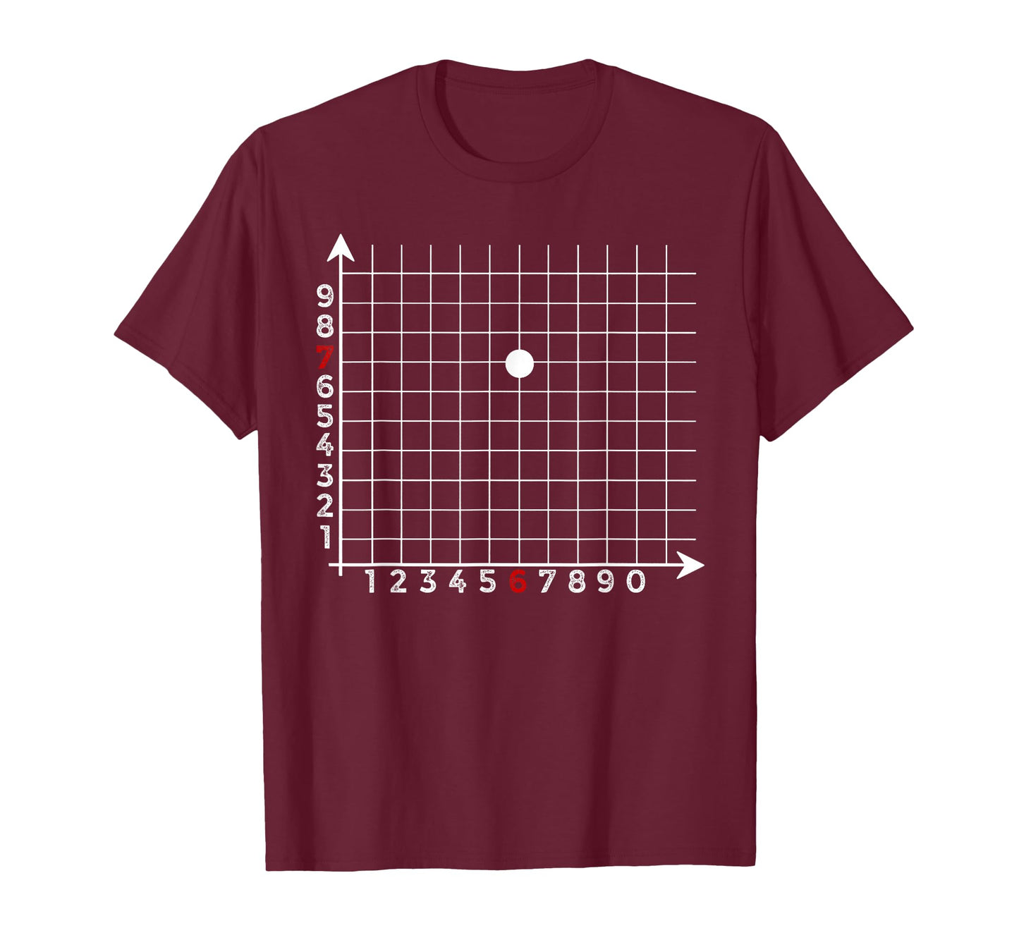 Coordinate (6,7) Funny Math Teacher 67 Six Seven Meme Math T-Shirt