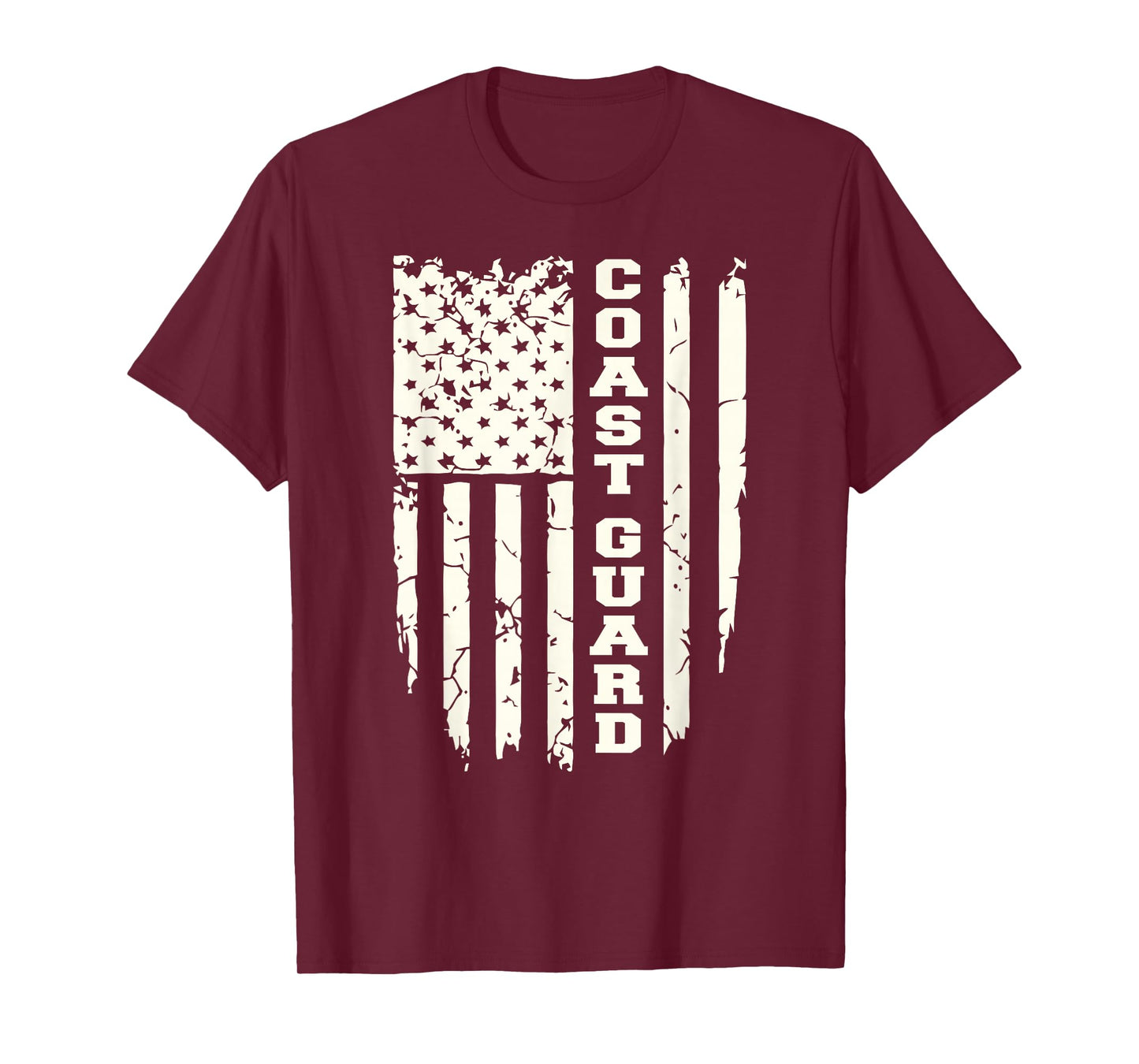 Distressed American Flag Coast Guard Auxiliary Gifts For Men T-Shirt