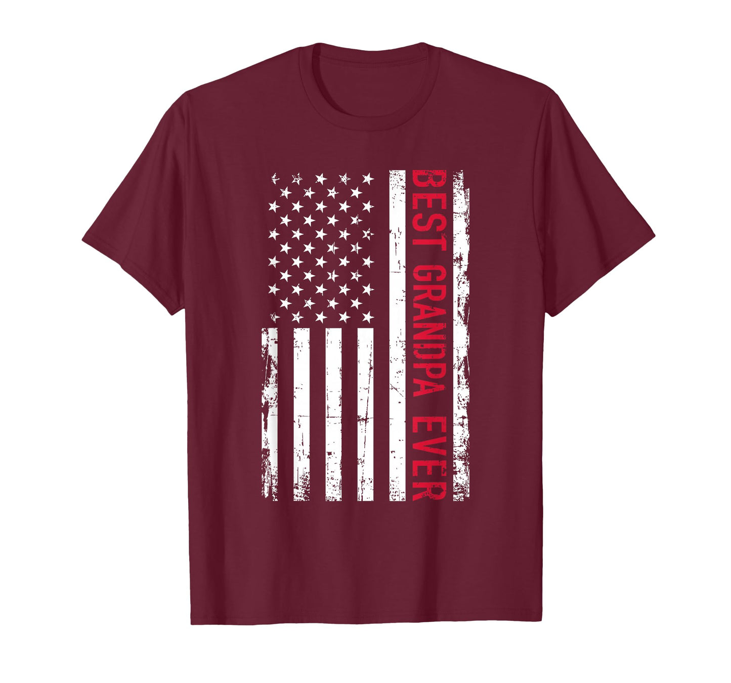 Best Grandpa Ever US American Flag T-Shirt