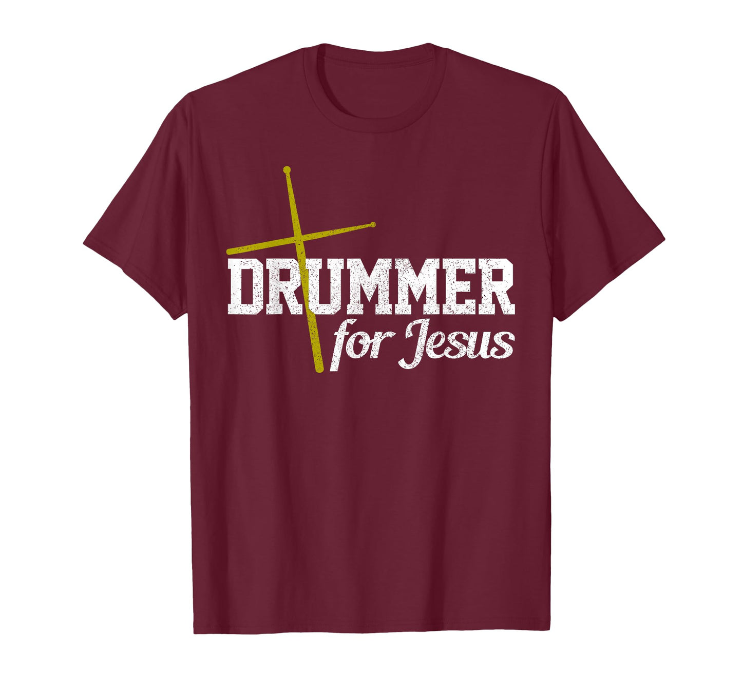 Drummer For Jesus T-Shirt Christian Drums Cross Shirt Gift T-Shirt