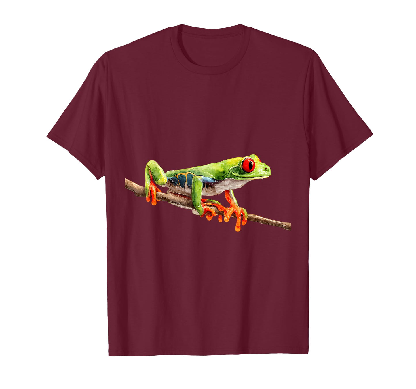 Green Body Tree Frog Rainforest Amphibian Red Eyed Tree Frog T-Shirt
