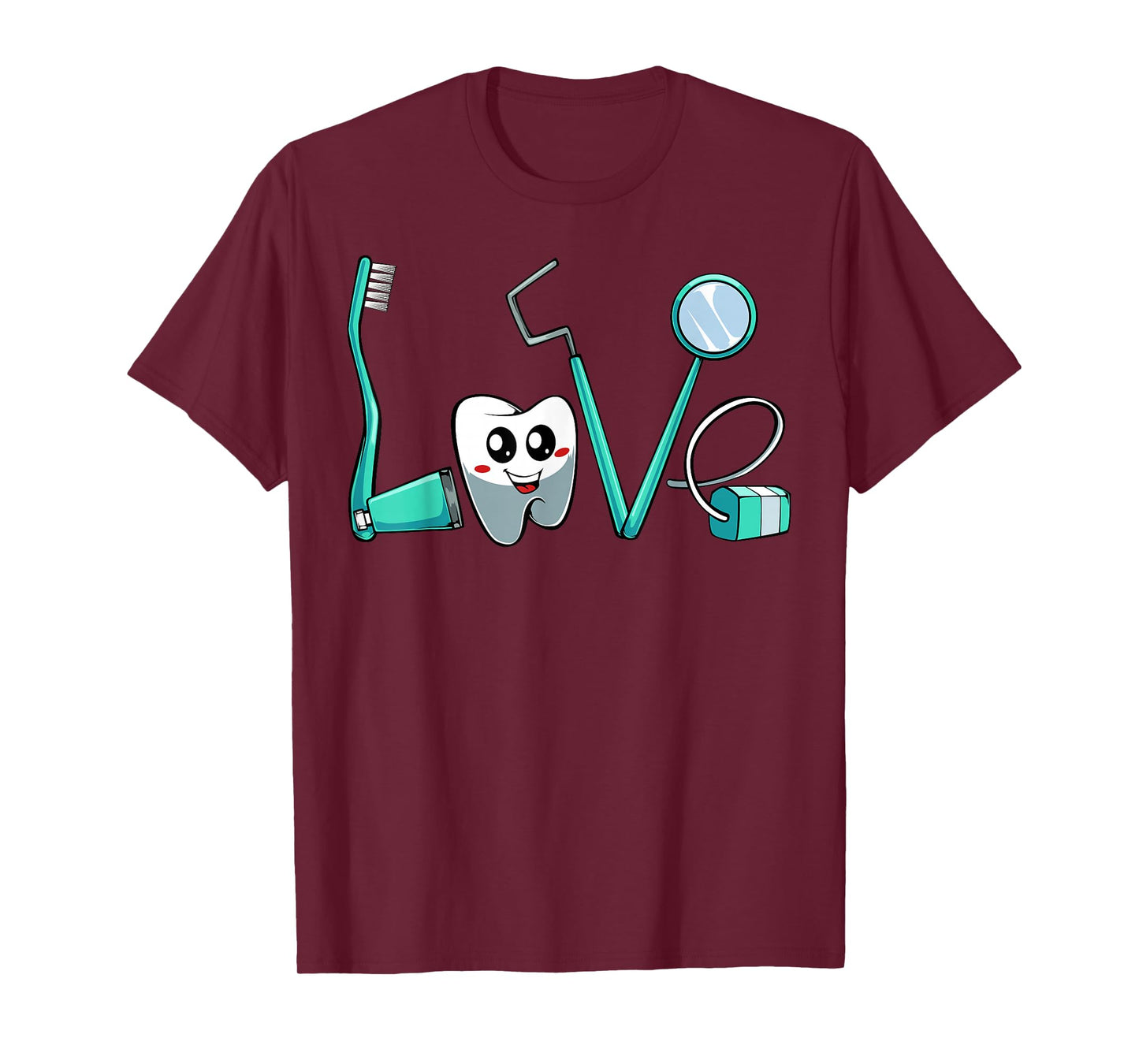 Cute Kawaii Teeth Dentist Dental Hygienist Orthodontics Gift T-Shirt