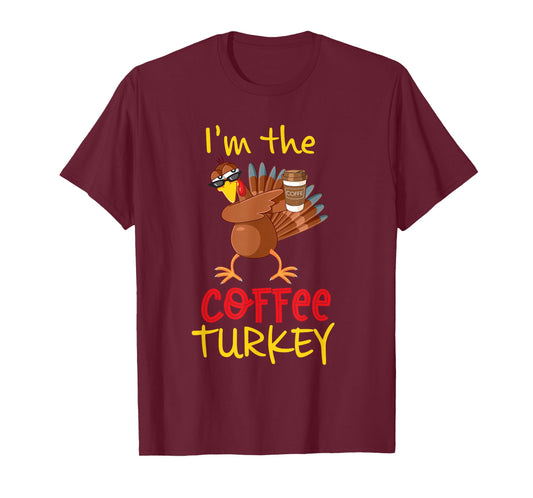 Coffee Turkey Matching Family Group Thanksgiving Party T-Shirt