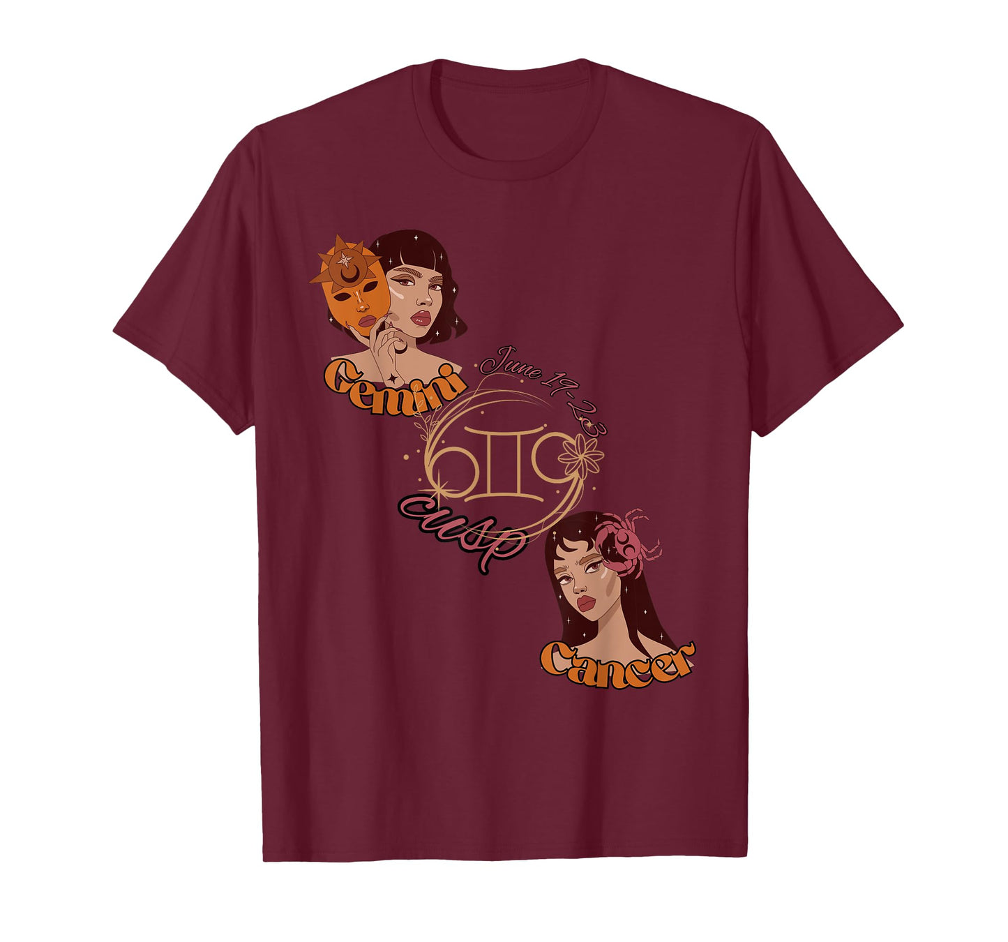 Gemini Cancer Zodiac Sign Cusp June 19-23 Astrology Birthday T-Shirt