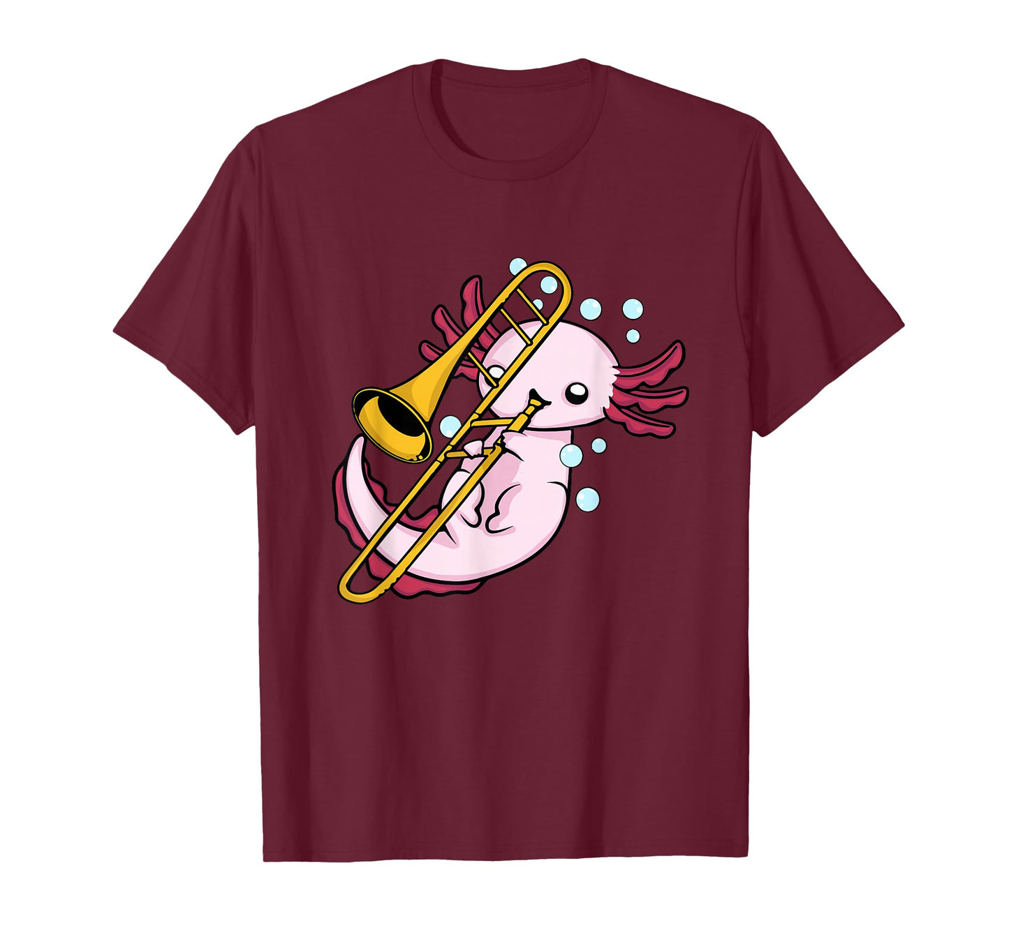 Axolotl Playing Trombone Kids Marching Band Trombone T-Shirt