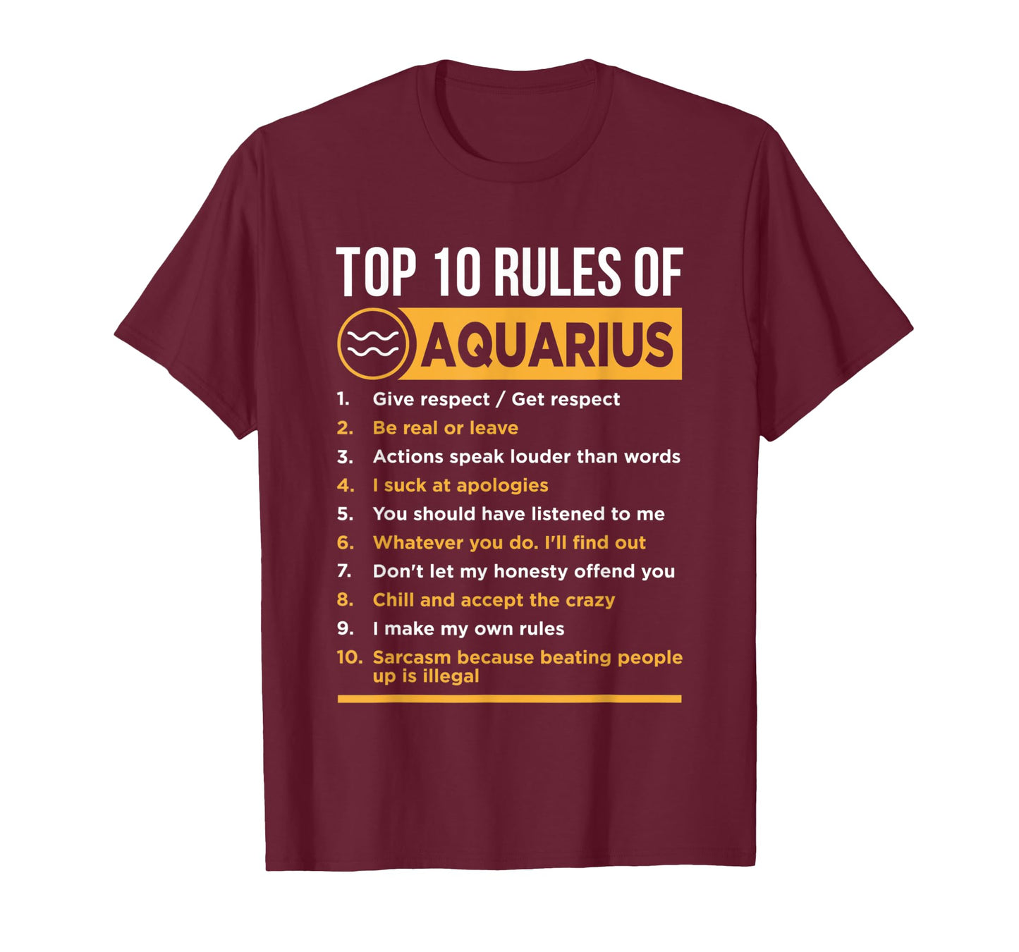 Aquarius Traits Facts Horoscope Zodiac Astrological Sign T-Shirt
