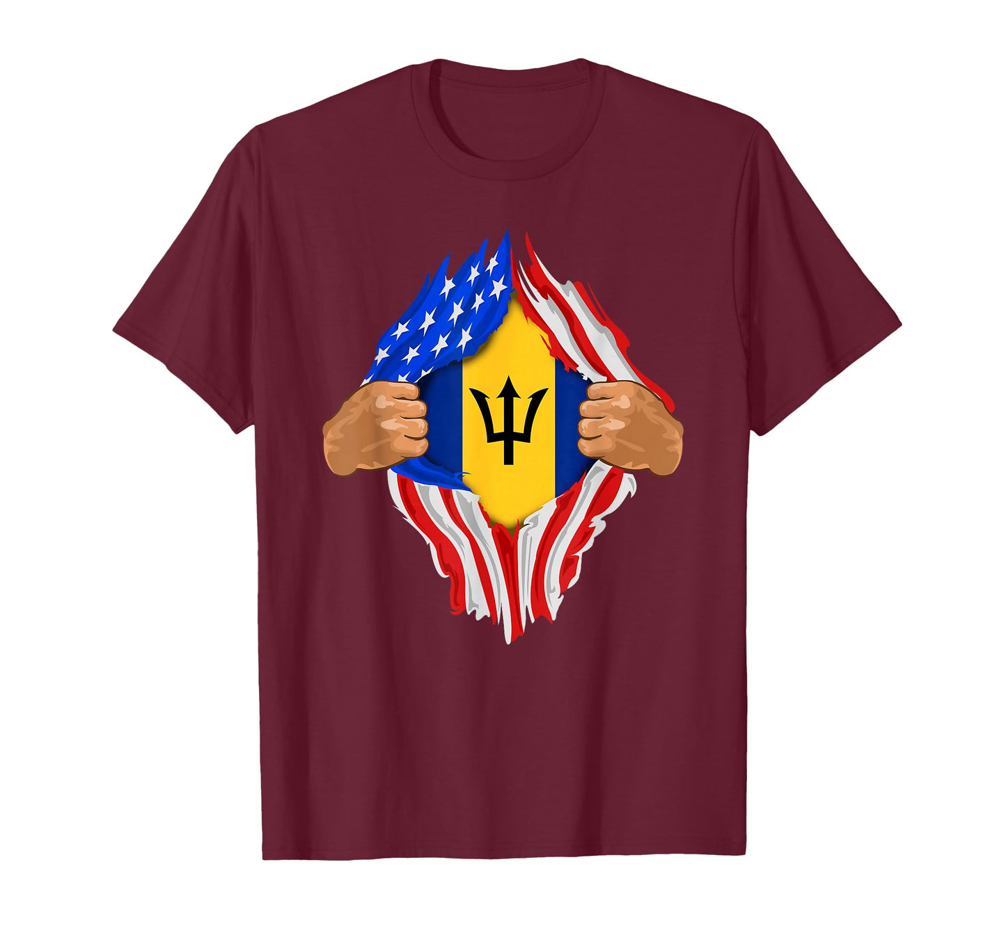 Barbadian Blood Inside Me T-Shirt | Barbados Flag Gift T-Shirt