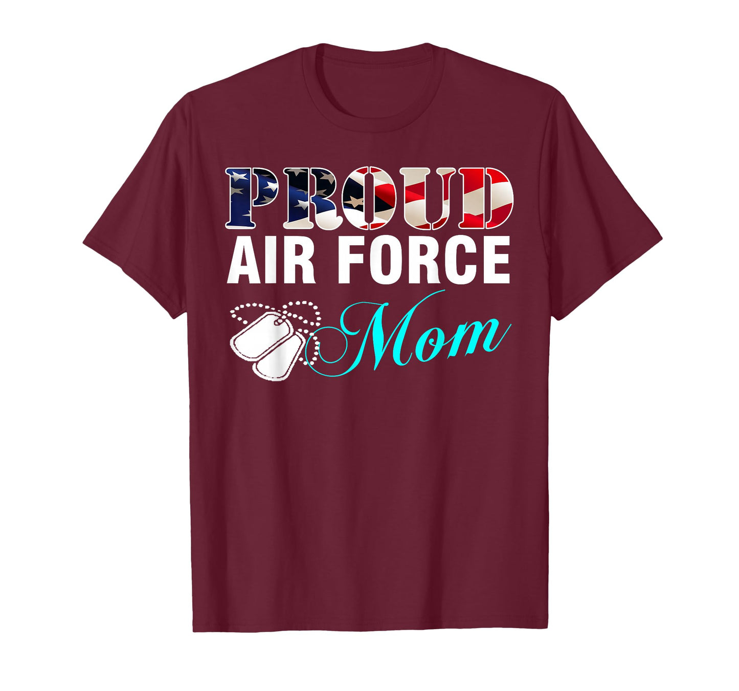 Vintage Proud Air Force Mom With American Flag Gift T-Shirt