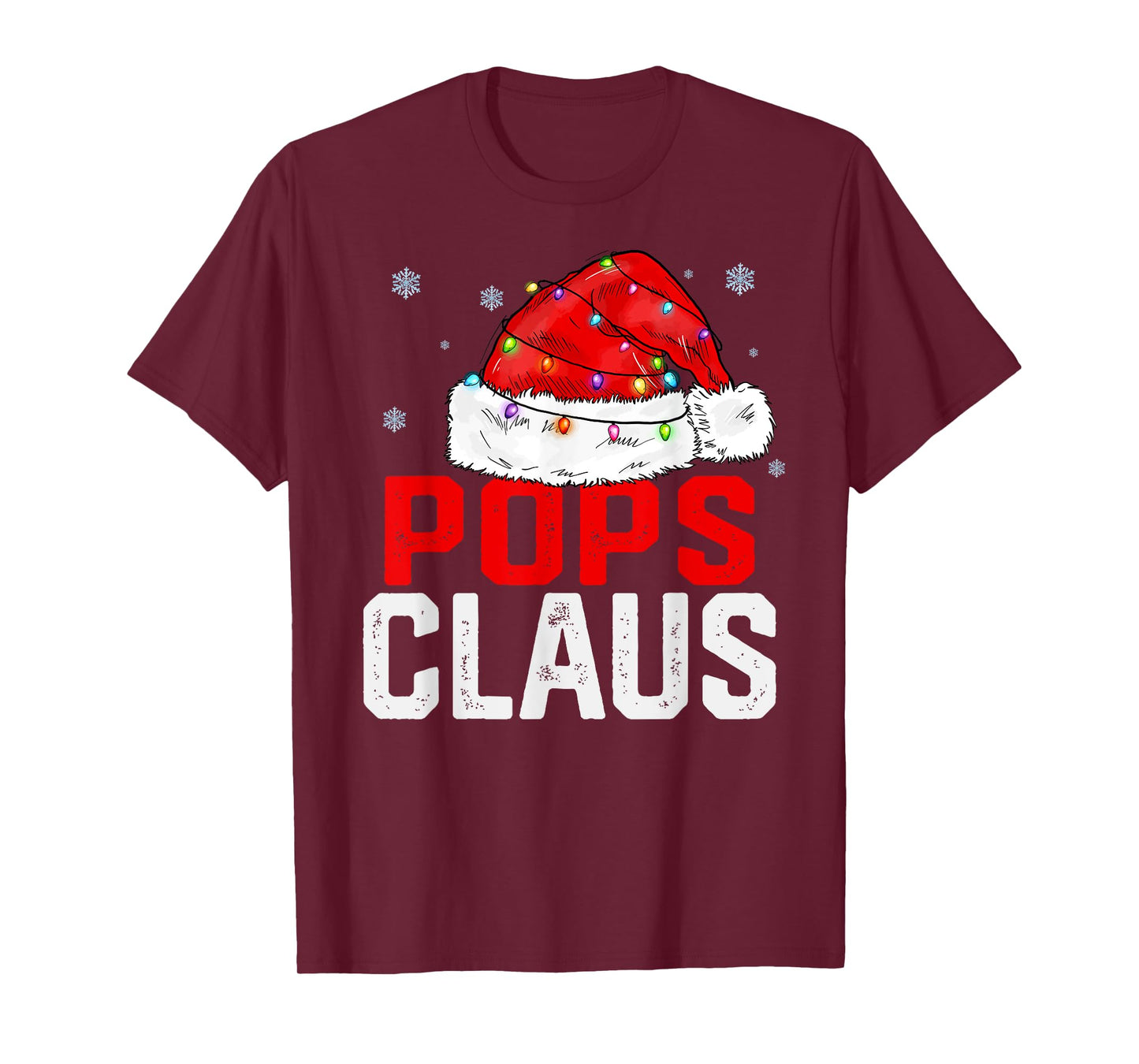 Pops Claus Funny Xmas Family Matching Grandpa Christmas T-Shirt