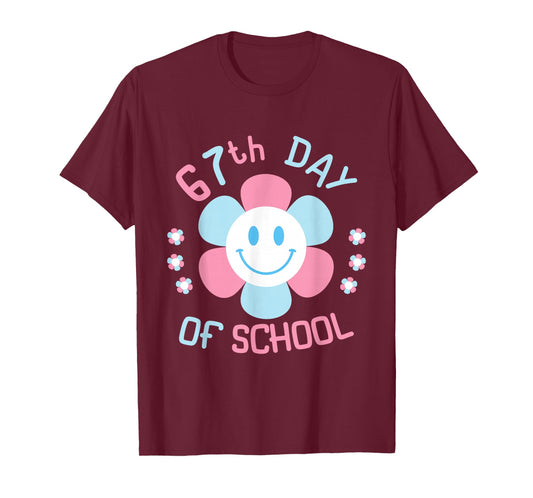 67th Day of School Funny 100th of School Students Teachers T-Shirt