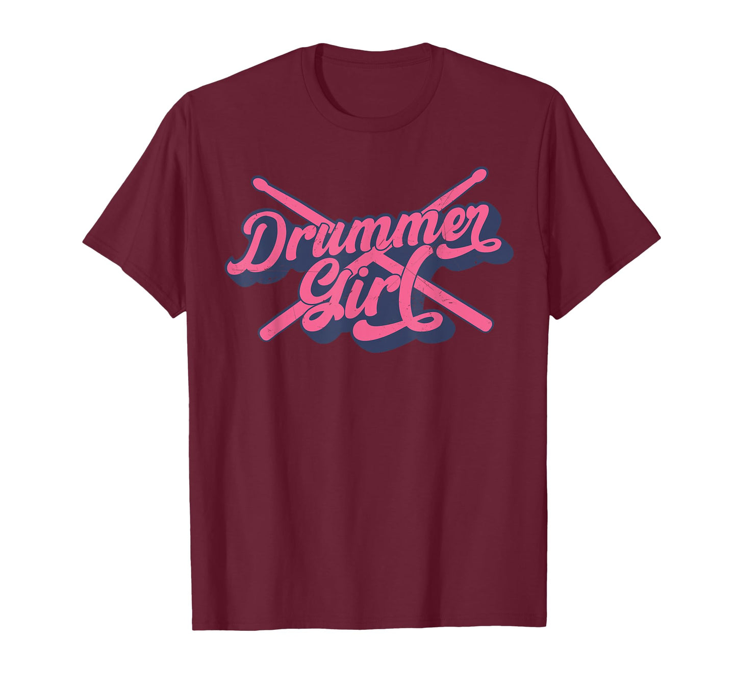 Drummer Girl Gifts Vintage Drumsticks Drumming Girls T-Shirt