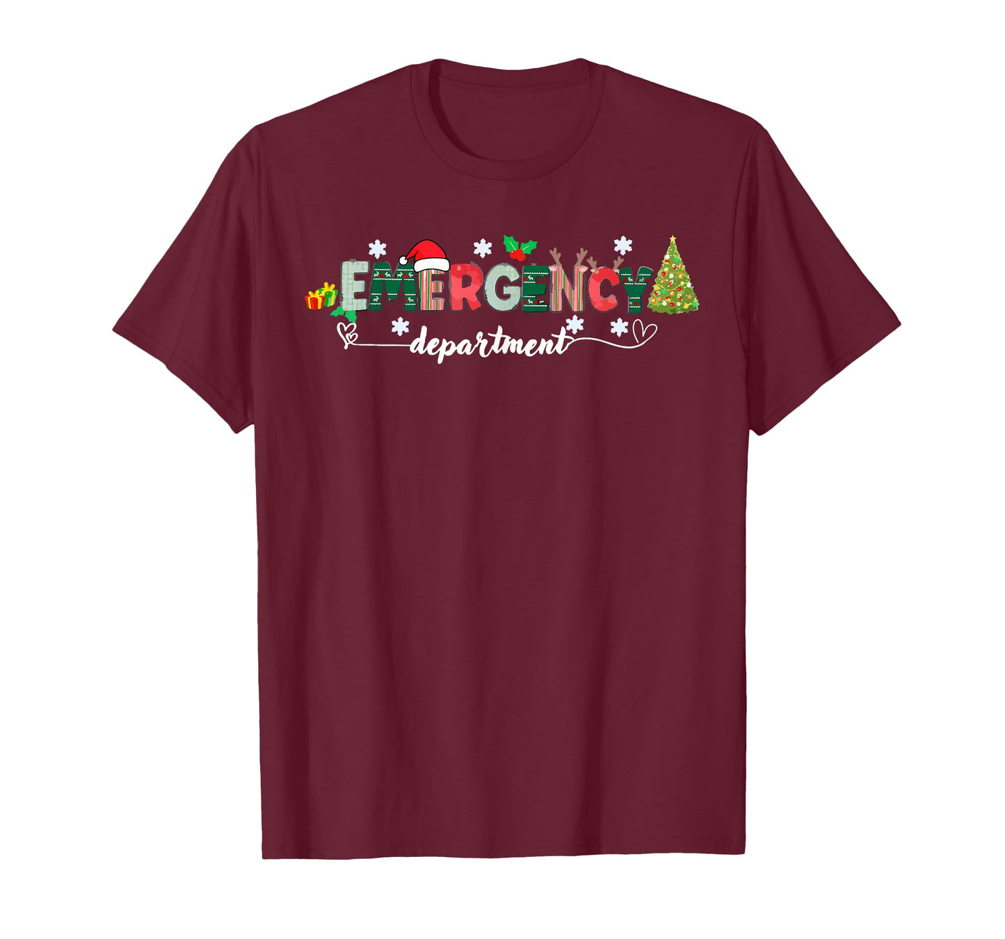 Christmas Emergency Room ER RN Nurse Department Healthcare T-Shirt