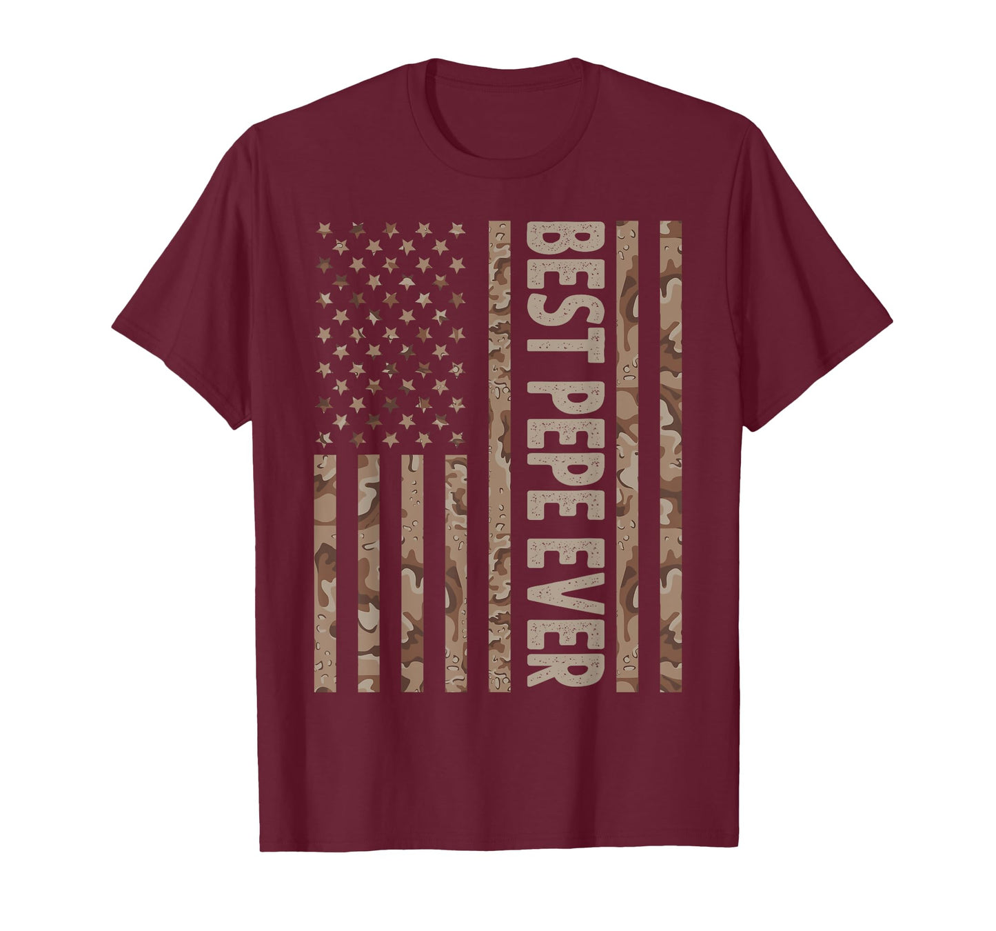 Best Pepe Ever US American Flag Funny Grandpa Father's Day T-Shirt for Men