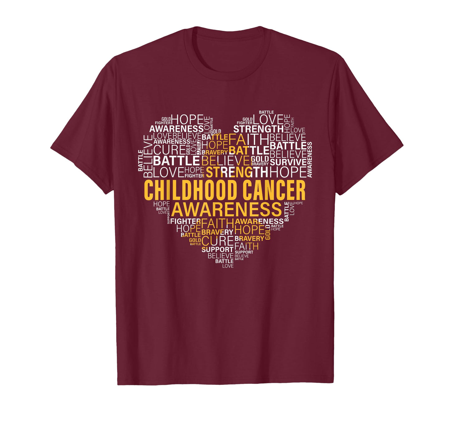 Childhood Cancer Awareness Hope Support Strong Warrior T-Shirt