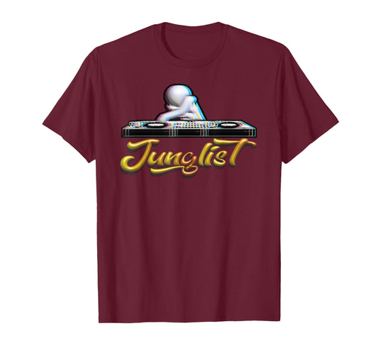 Junglist Drum and Bass vaporwave DJ T-Shirt