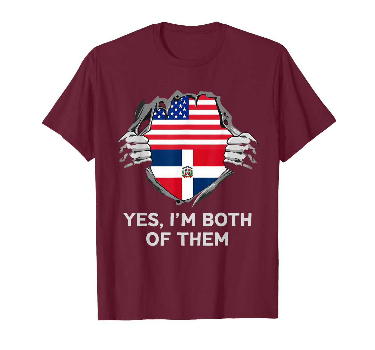 Half American Half Dominican USA Dominican Republic Flag T-Shirt