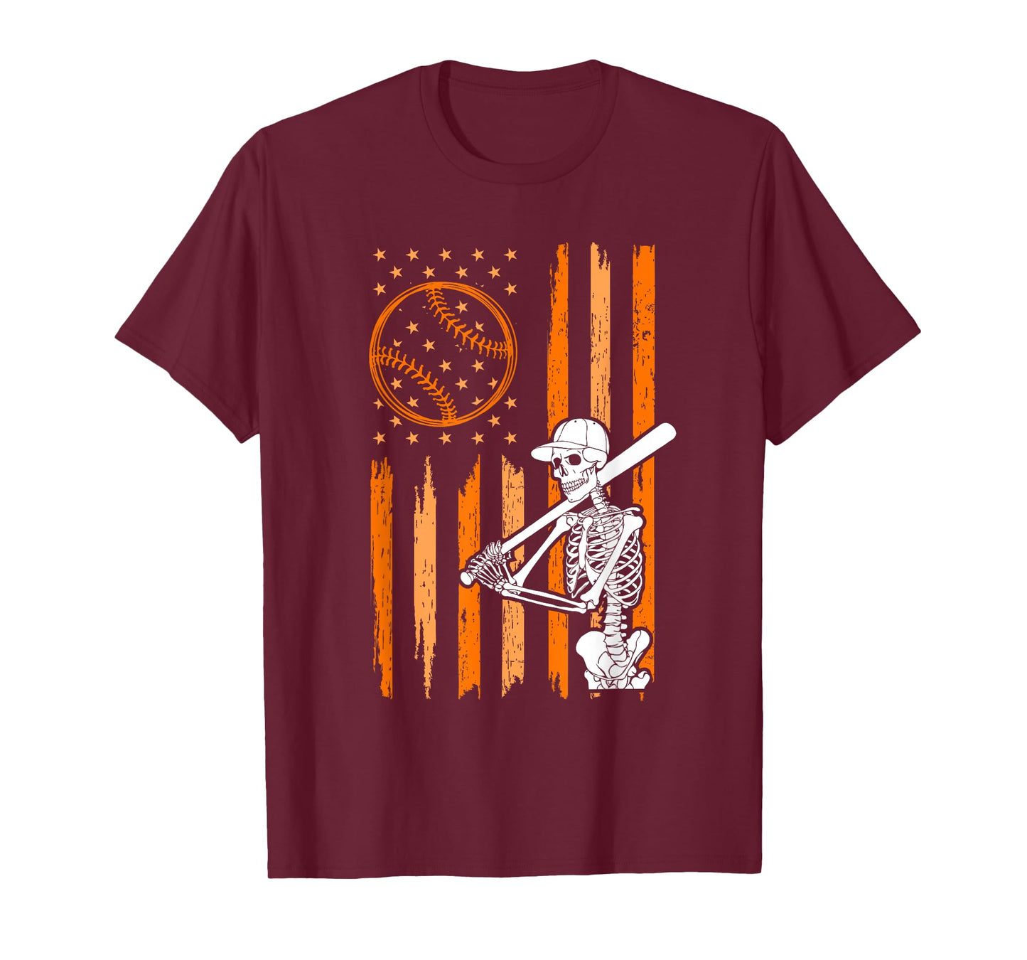 Skeleton Baseball Player Fan Skeleton Halloween Baseball T-Shirt