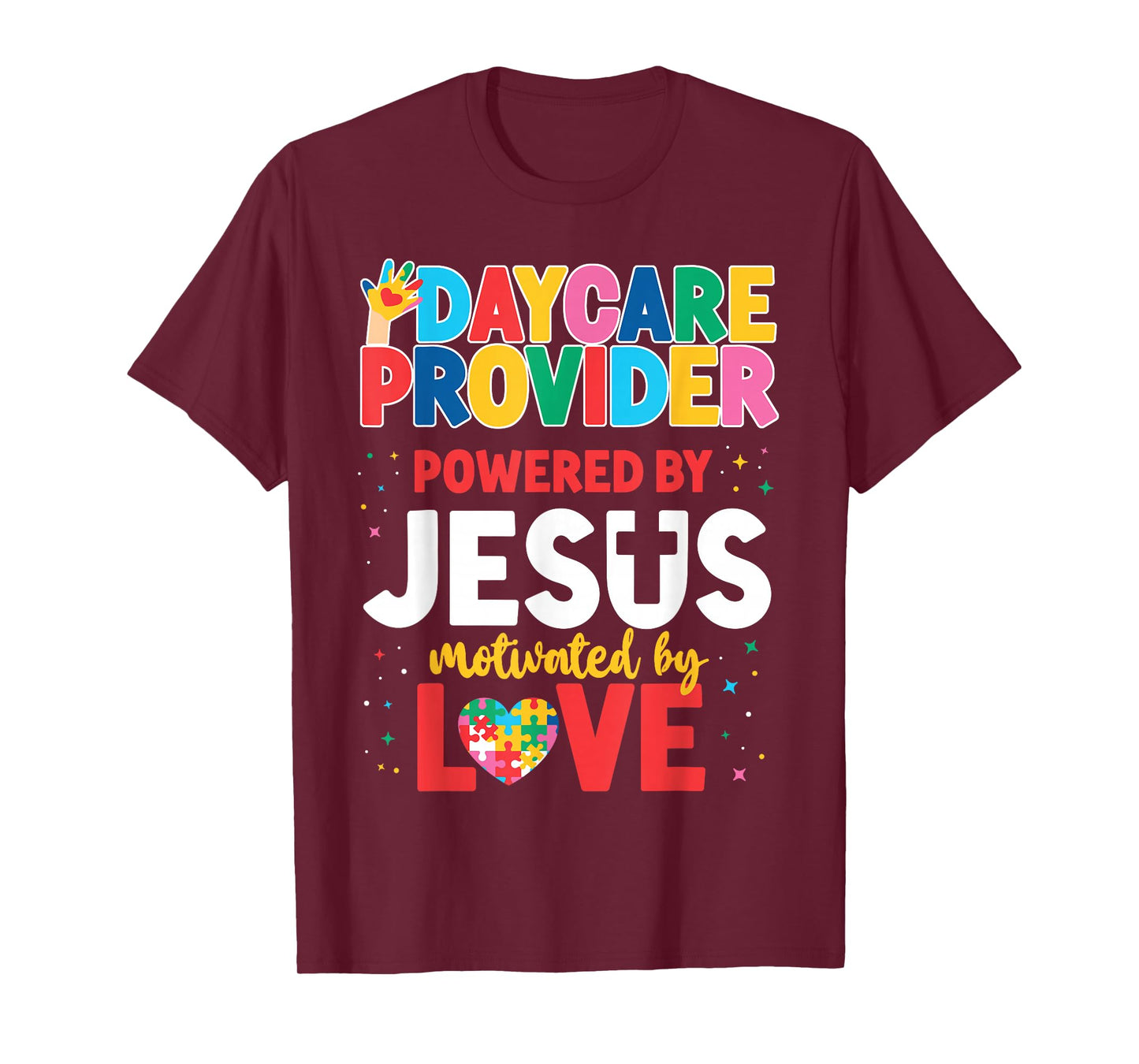 Childcare Daycare Provider Teacher Babysitter Jesus Faith T-Shirt