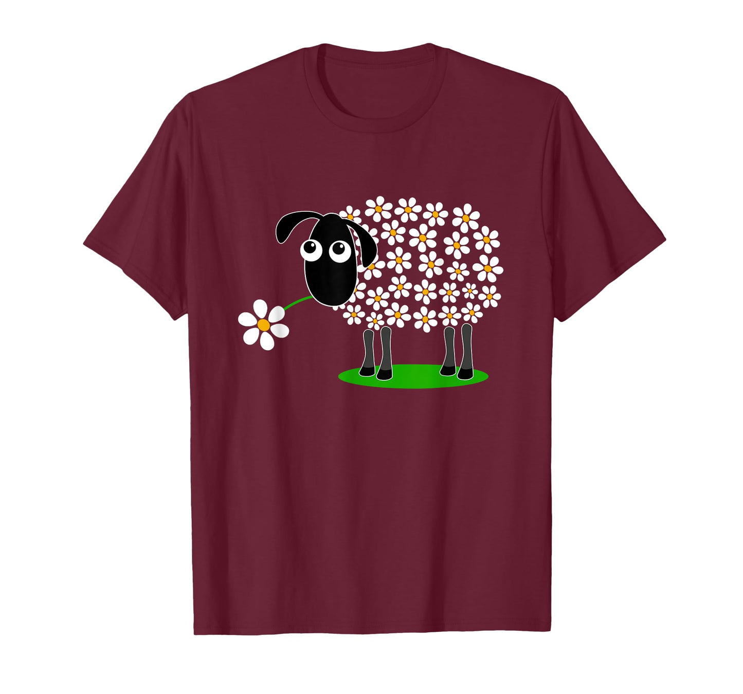 Cute sheep with flower wool t-shirt for girls and mum T-Shirt