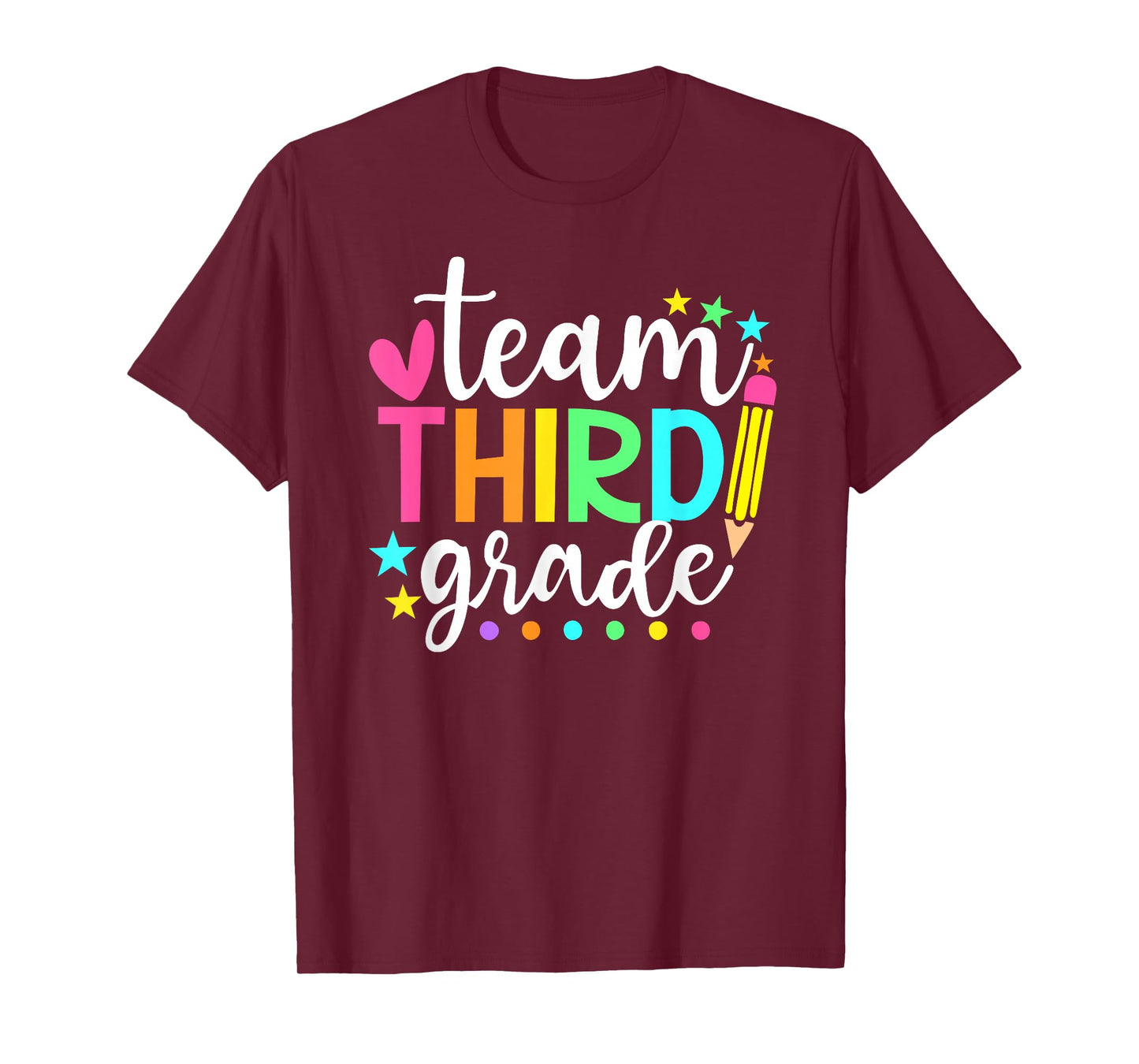 3rd Grade Team Pencil Teacher Student Back to School Girls T-Shirt